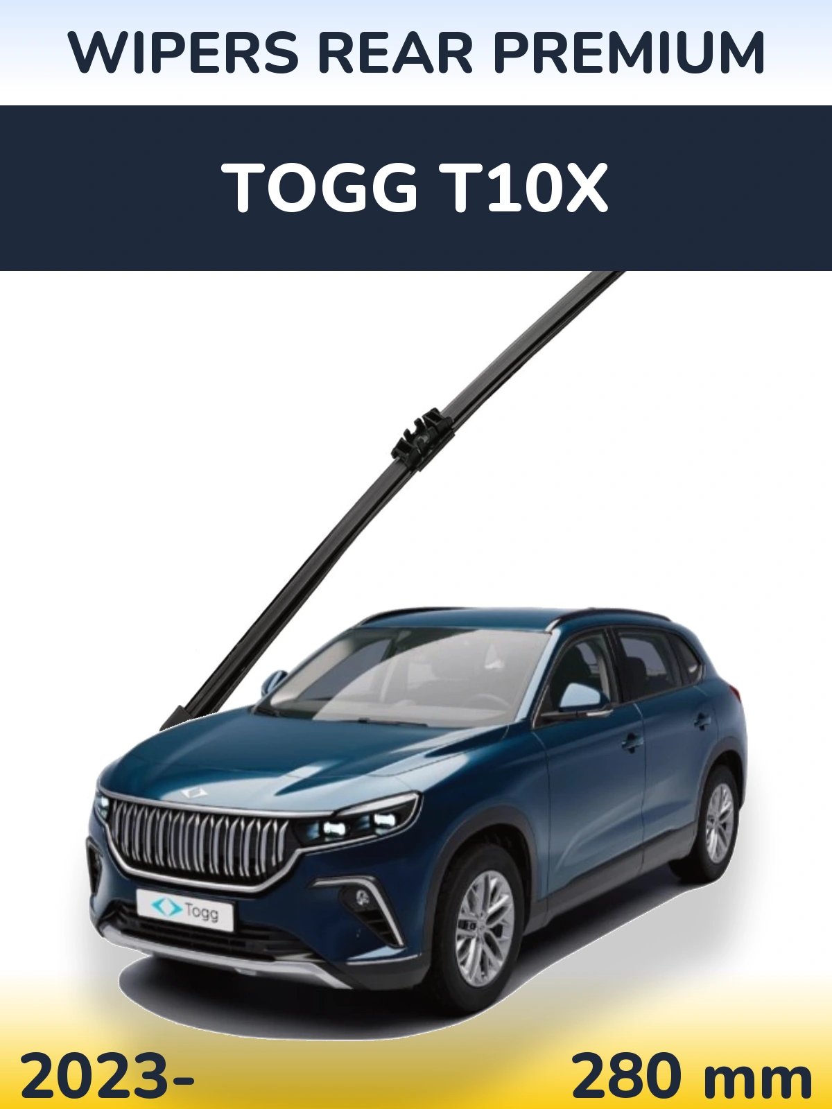 Rear wiper blade WIPERS REAR PREMIUM 280 mm for TOGG T10X 2023-2026