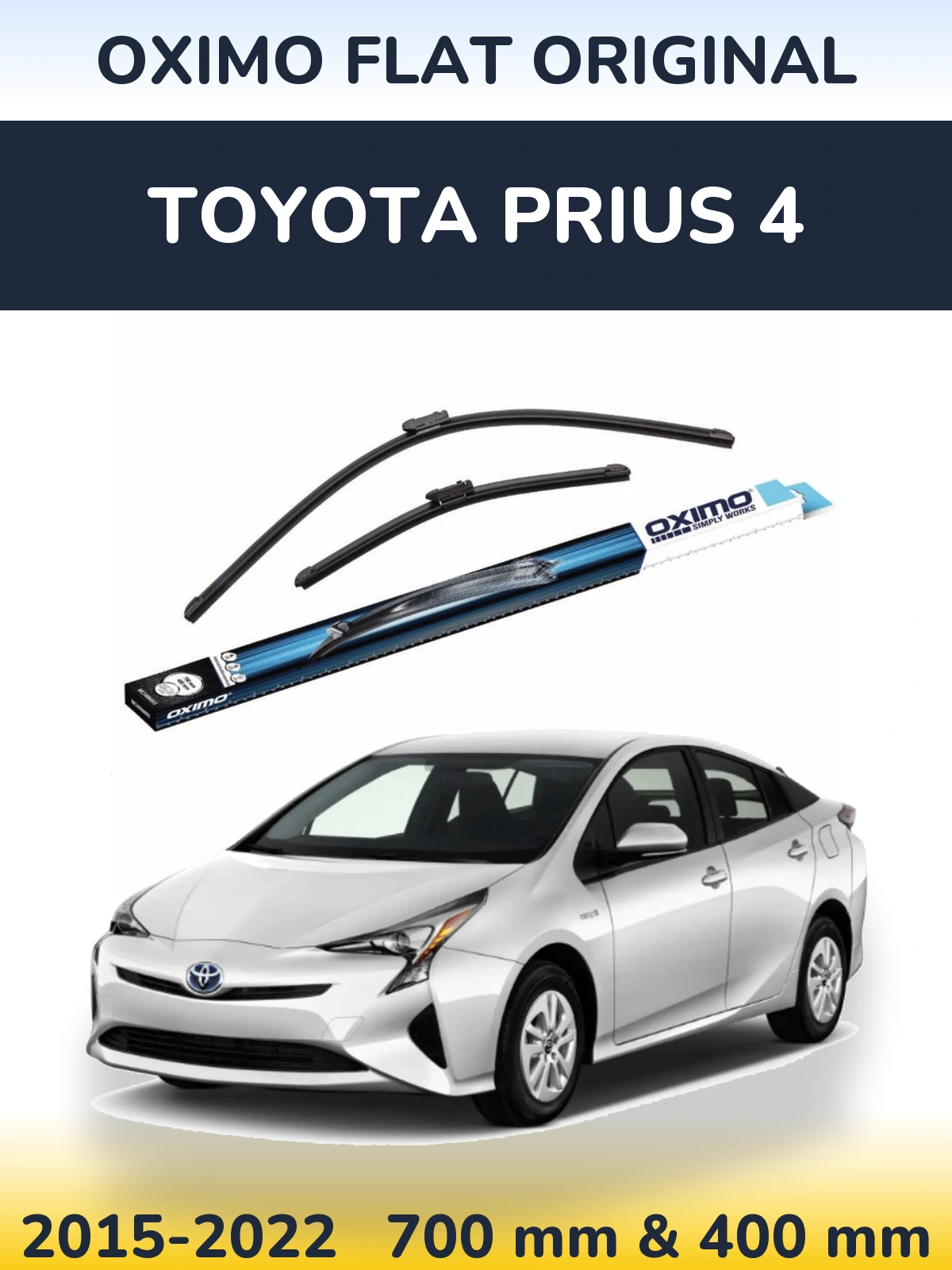 Комплект передніх щіток Oximo Flat Original 700 & 400 мм для Toyota Prius 4 2015-2022