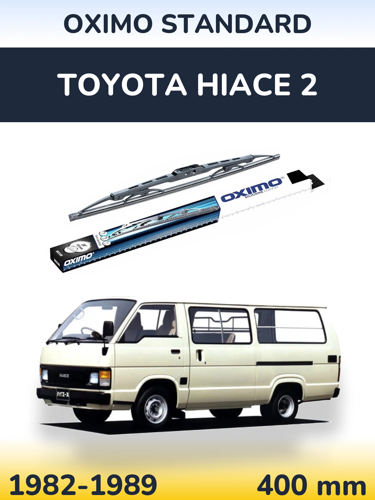 Rear wiper blade Oximo Standard 400 mm for Toyota Hiace 2 1982-1989
