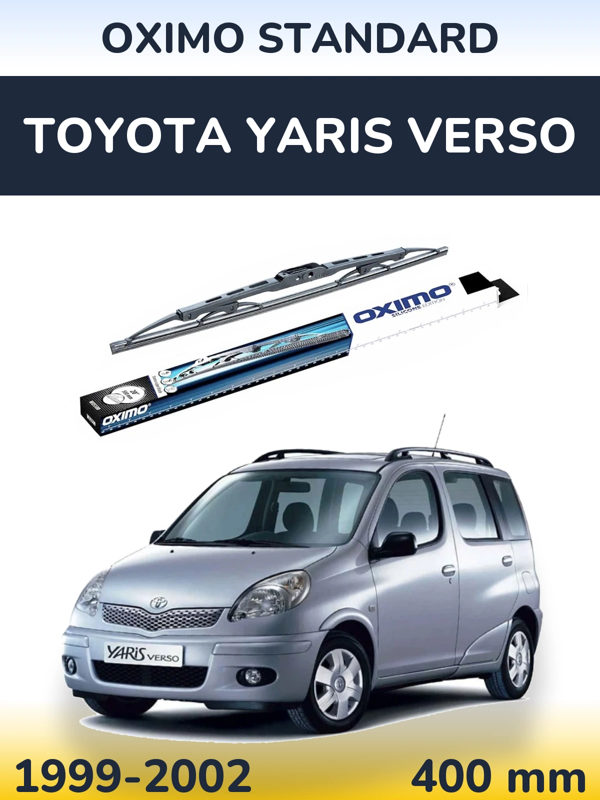 Rear wiper blade Oximo Standard 400 mm for Toyota Yaris Verso 1999-2002