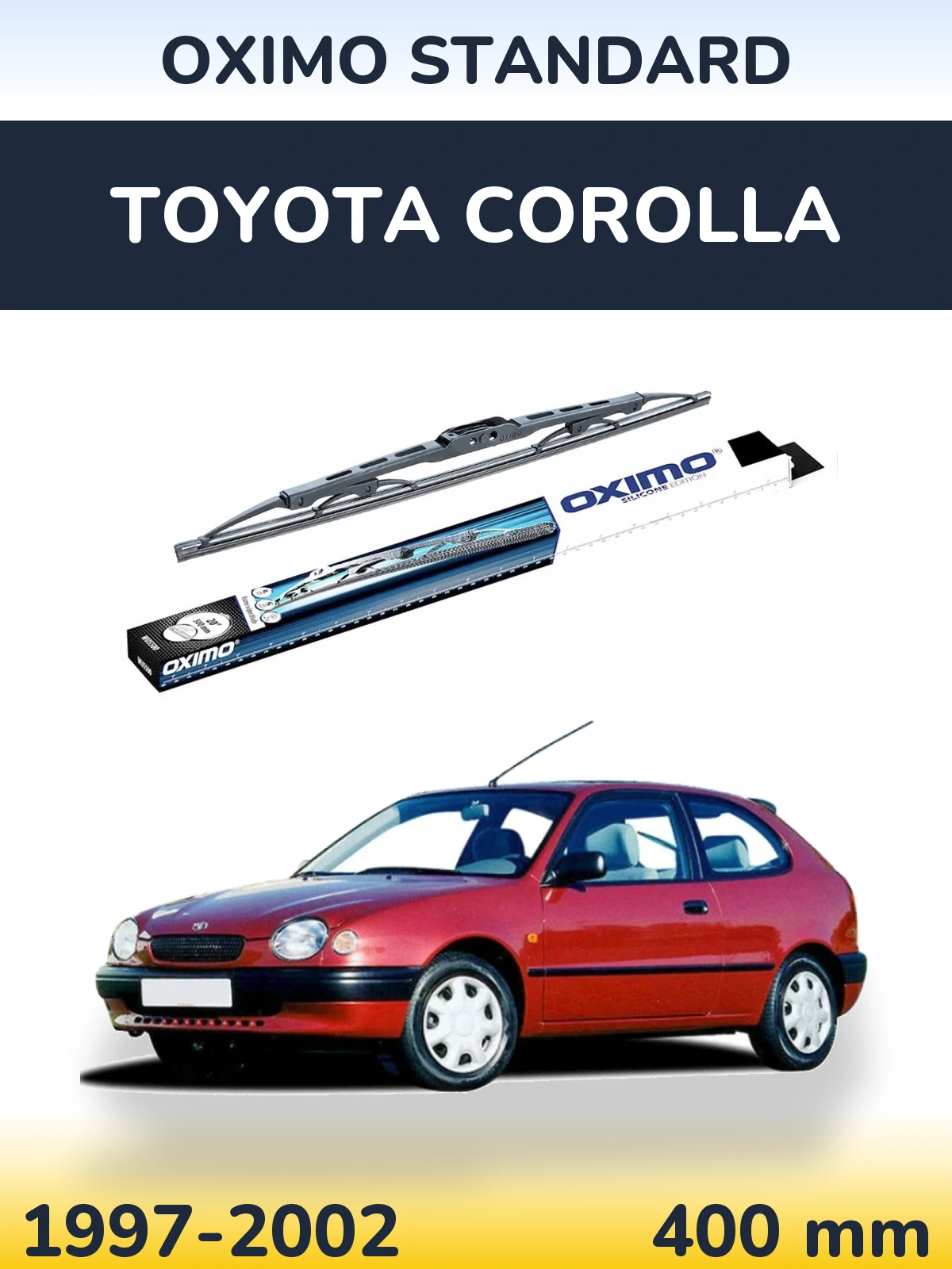 Rear wiper blade Oximo Standard 400 mm for Toyota Corolla 1997-2002