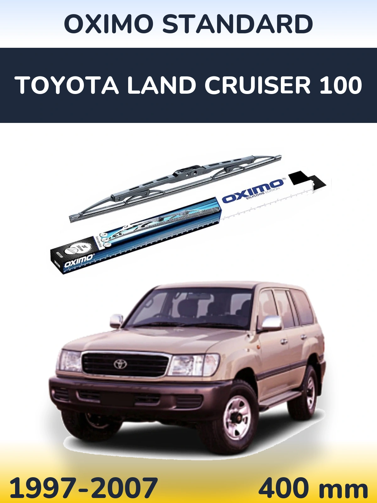 Rear wiper blade Oximo Standard 400 mm for Toyota Land Cruiser 100 1997-2007