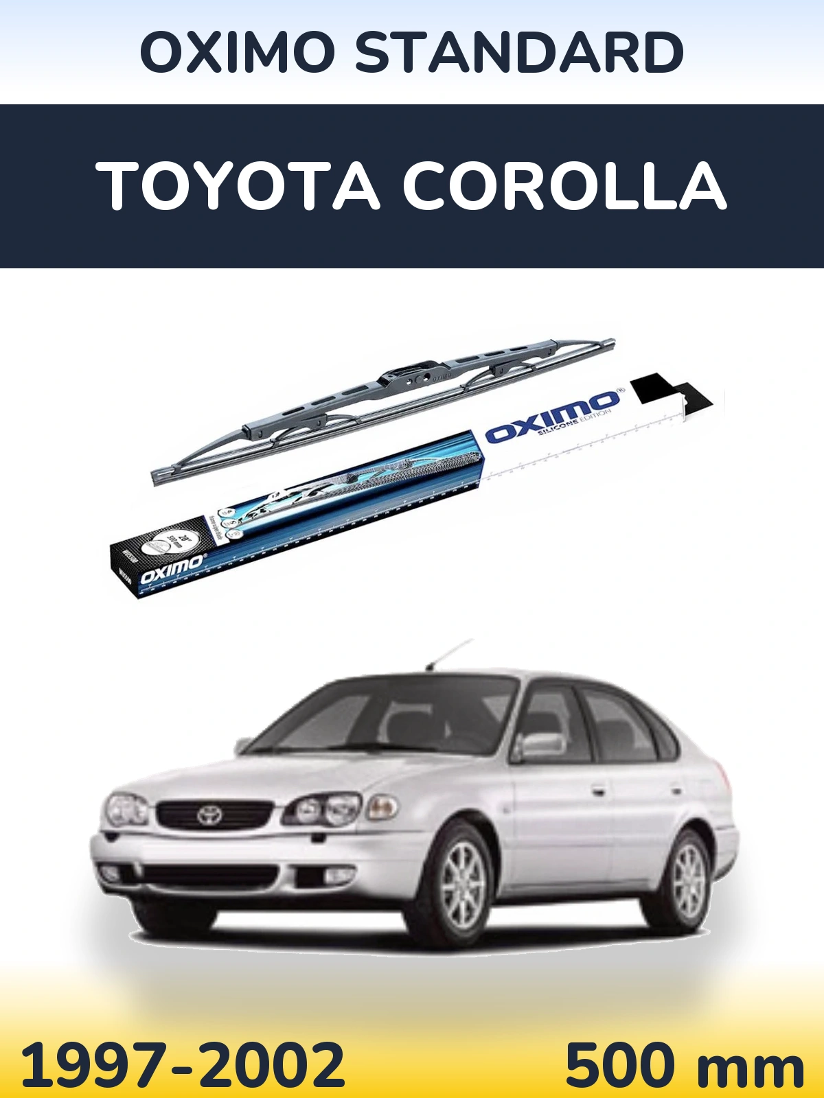 Rear wiper blade Oximo Standard 500 mm for Toyota Corolla 1997-2002