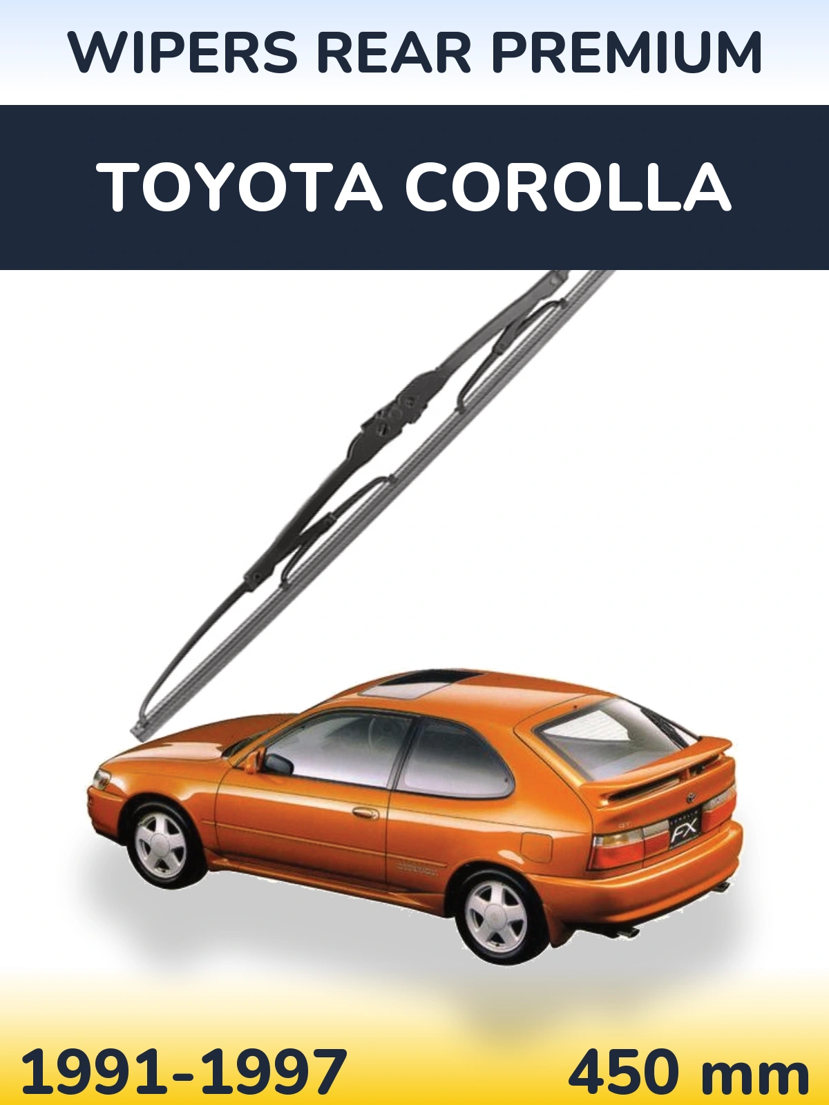 Rear wiper blade WIPERS REAR PREMIUM 450 mm for Toyota Corolla 1991-1997
