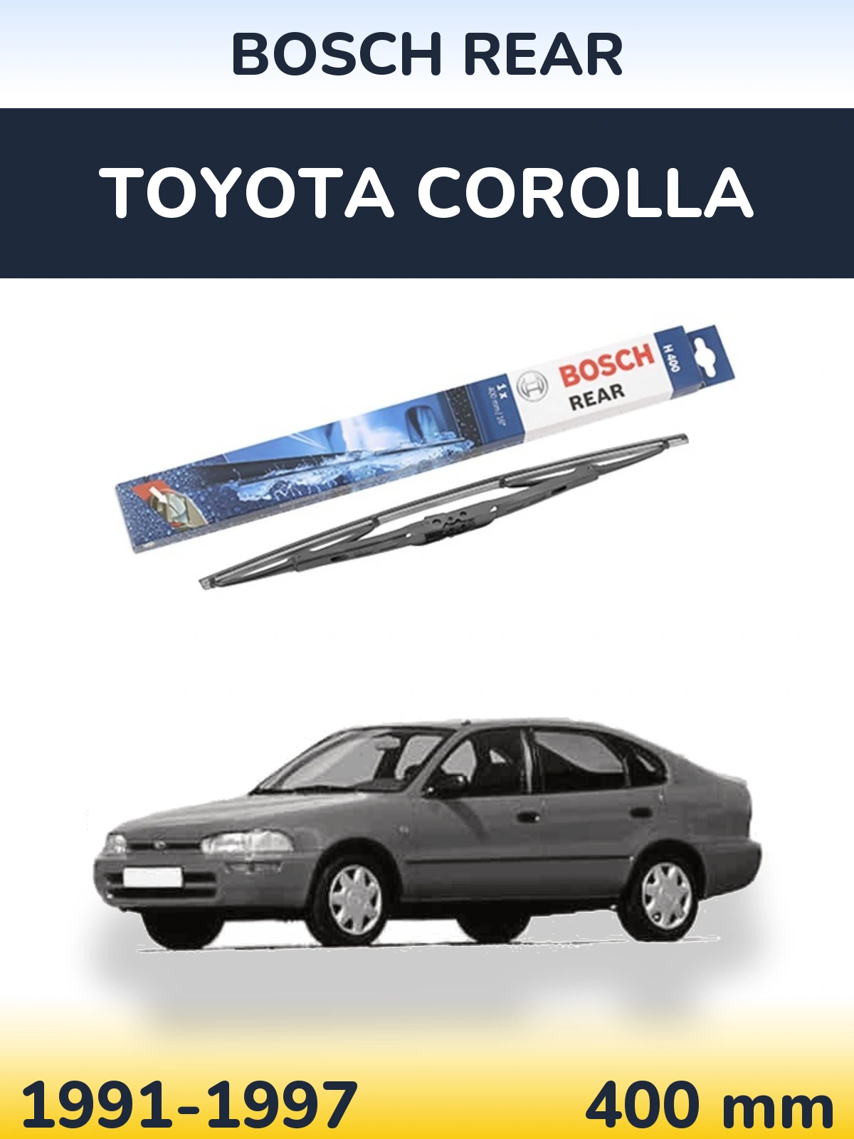 Rear wiper blade BOSCH Rear 400 mm for Toyota Corolla 1991-1997
