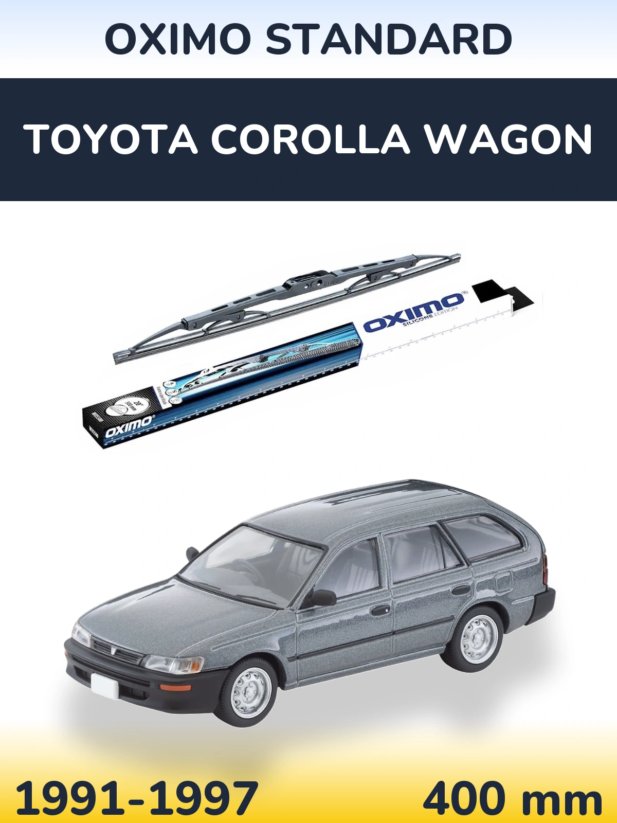 Rear wiper blade Oximo Standard 400 mm for Toyota Corolla Wagon 1991-1997