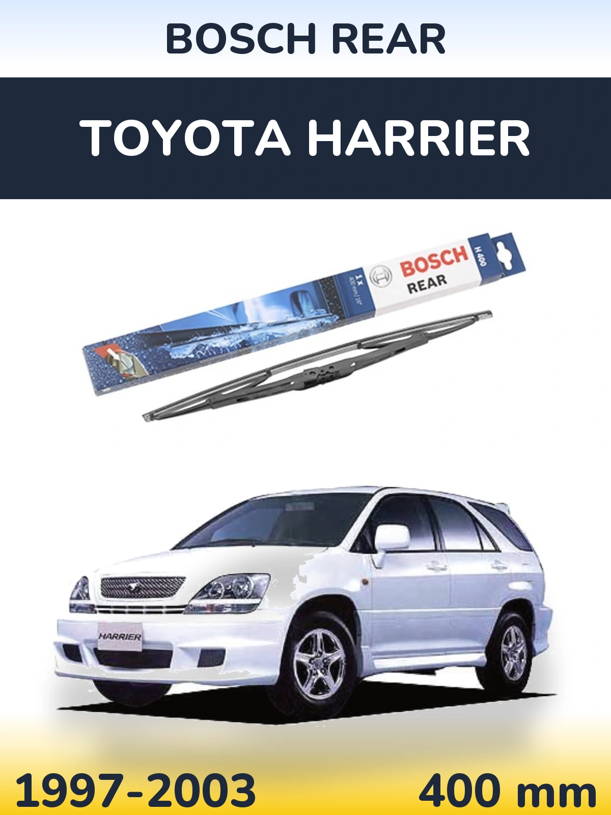Rear wiper blade BOSCH Rear 400 mm for Toyota Harrier 1997-2003