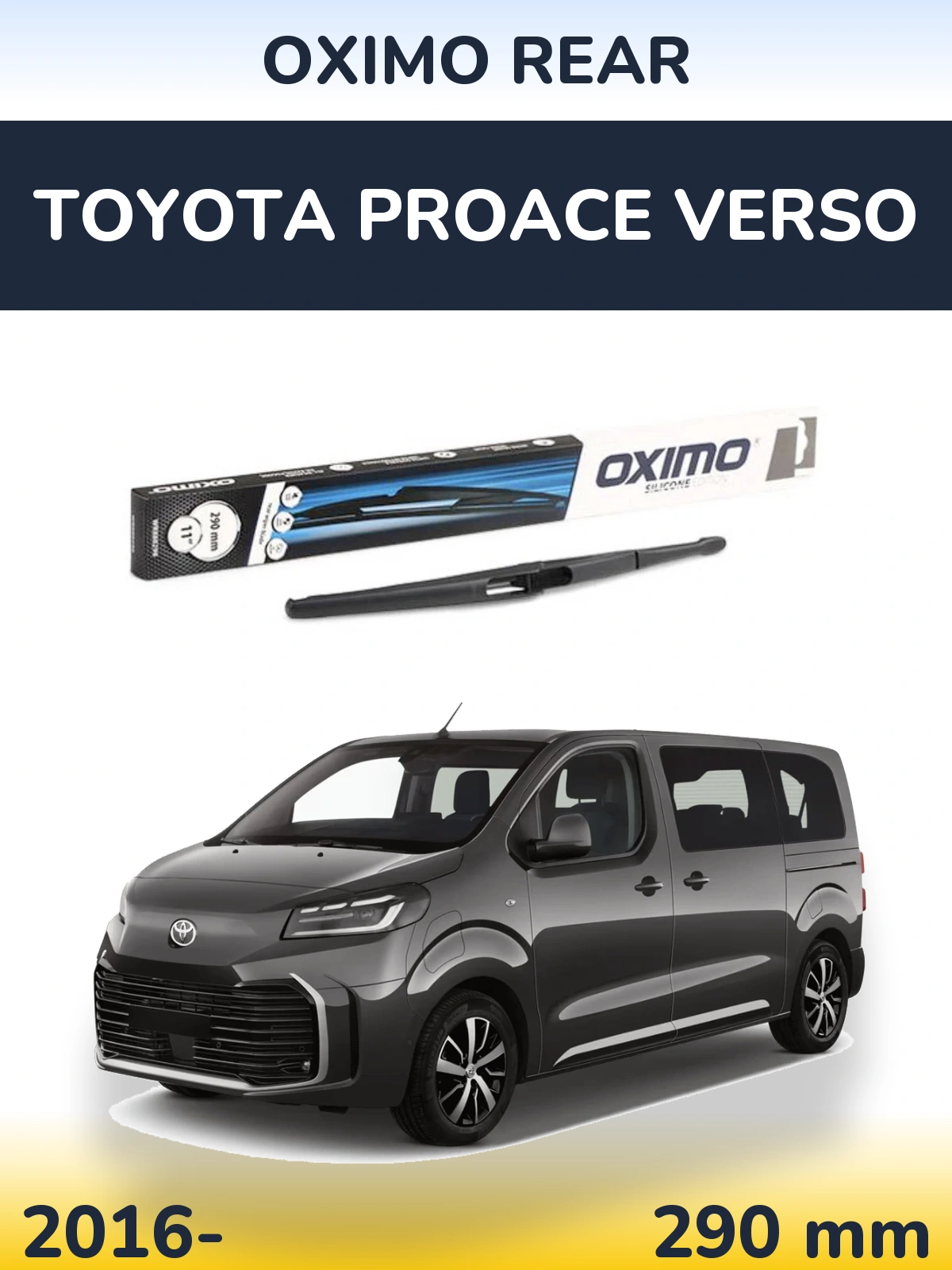 Задний дворник Oximo Rear 290 мм для Toyota ProAce Verso 2016-2026