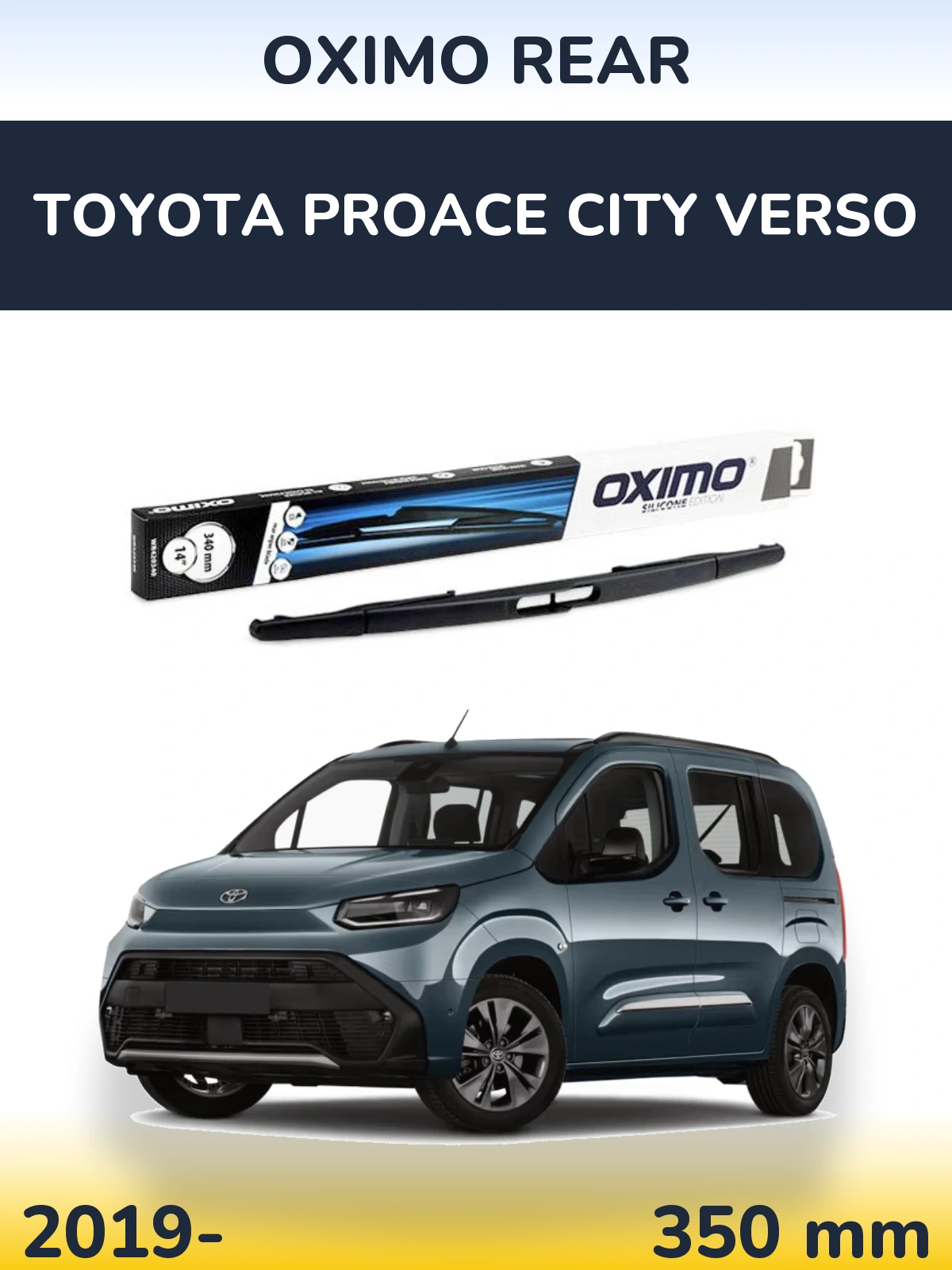 Задний дворник Oximo Rear 350 мм для Toyota ProAce City Verso 2019-2026