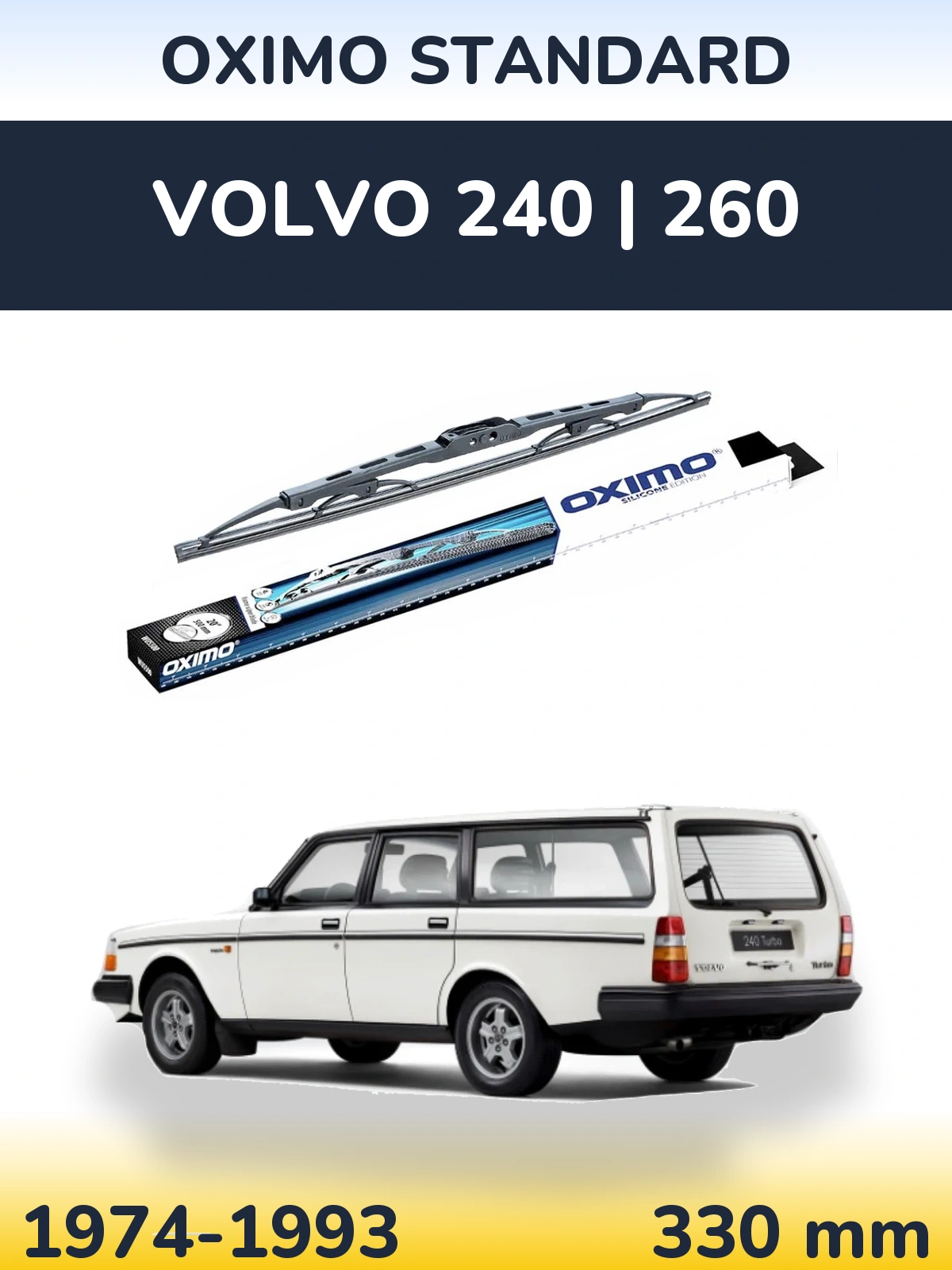 Rear wiper blade Oximo Standard 325 mm for Volvo 240 | 260 1974-1993