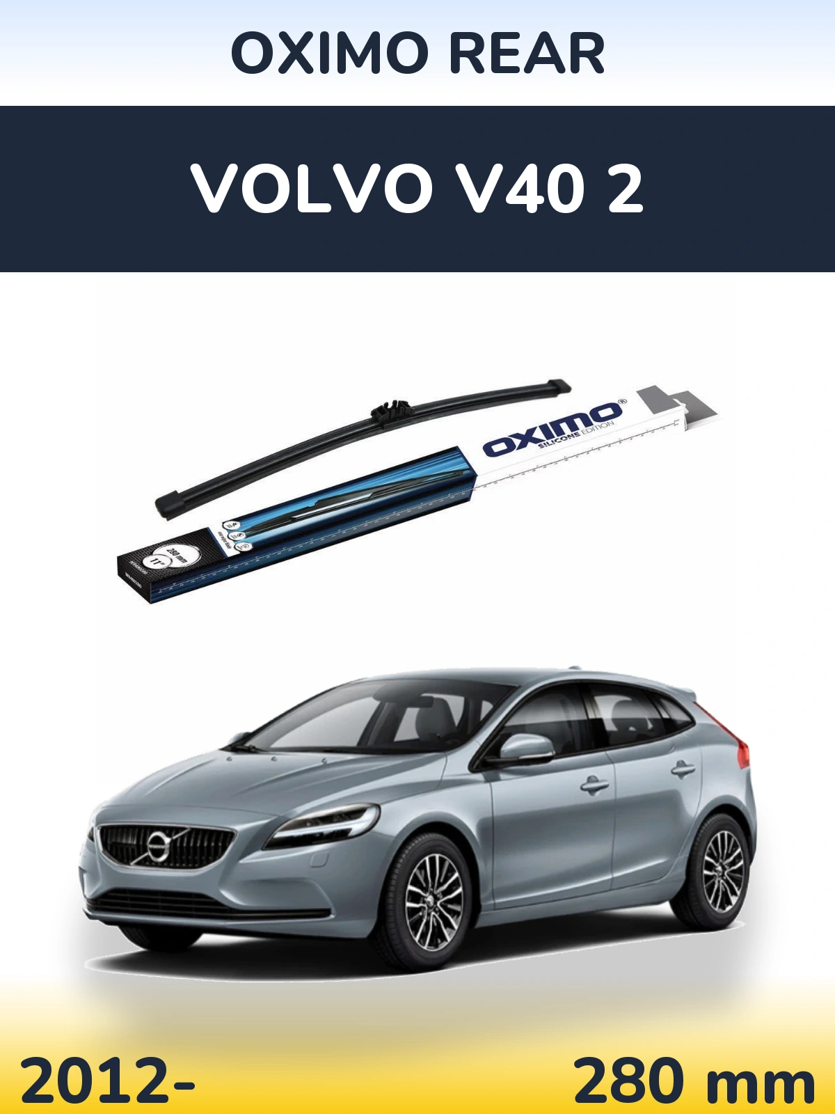 Rear wiper blade Oximo Rear 280 mm for Volvo V40 2 2012-2026
