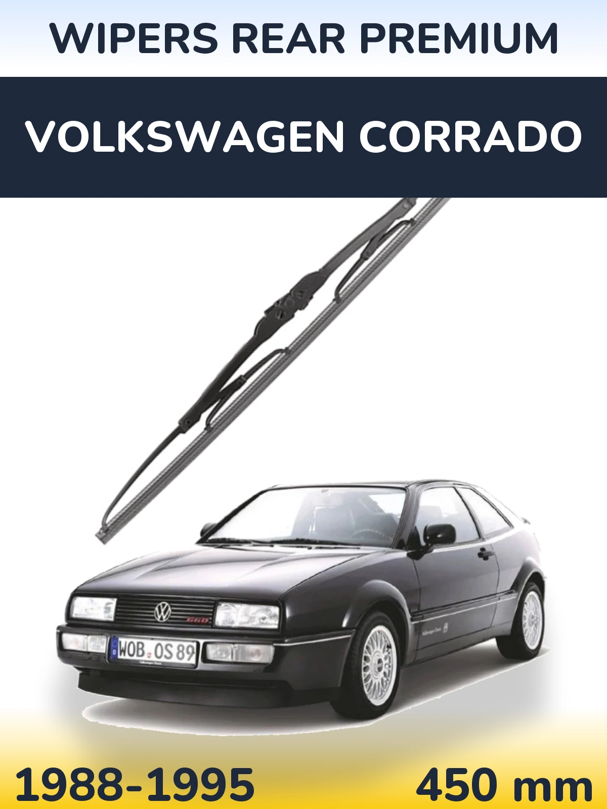 Rear wiper blade WIPERS REAR PREMIUM 450 mm for Volkswagen Corrado 1988-1995