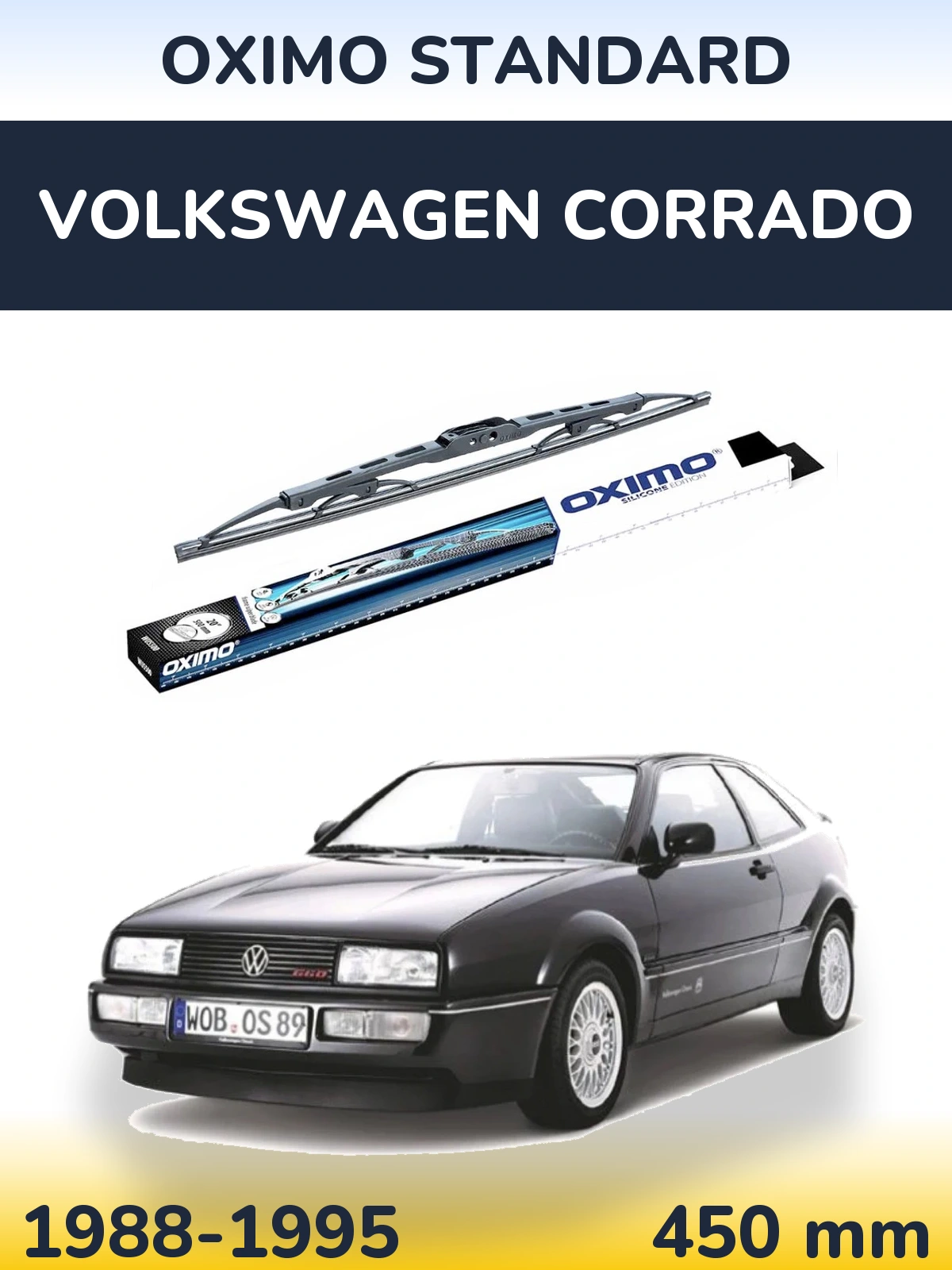 Rear wiper blade Oximo Standard 450 mm for Volkswagen Corrado 1988-1995