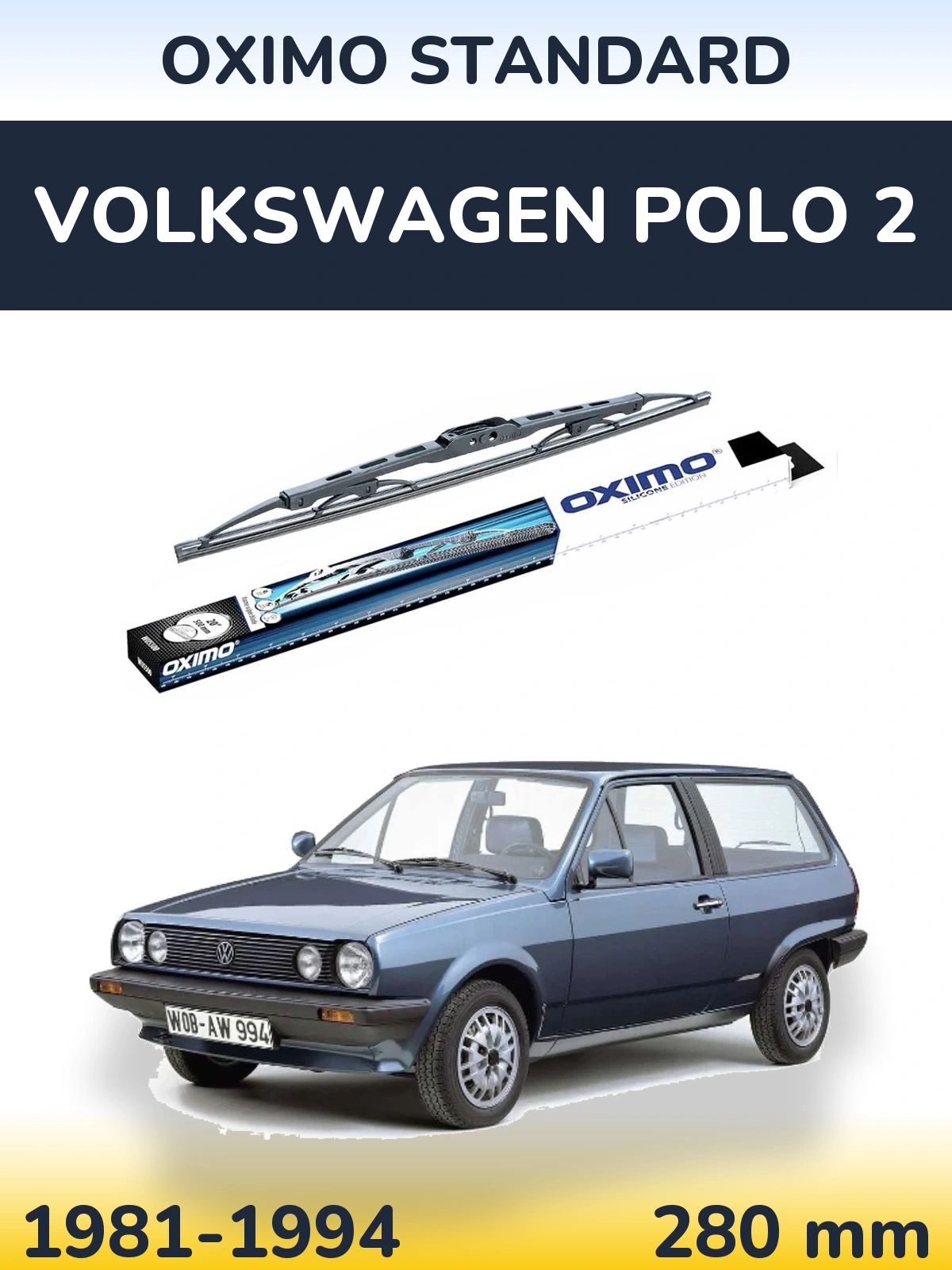 Rear wiper blade Oximo Standard 275 mm for Volkswagen Polo 2 1981-1994