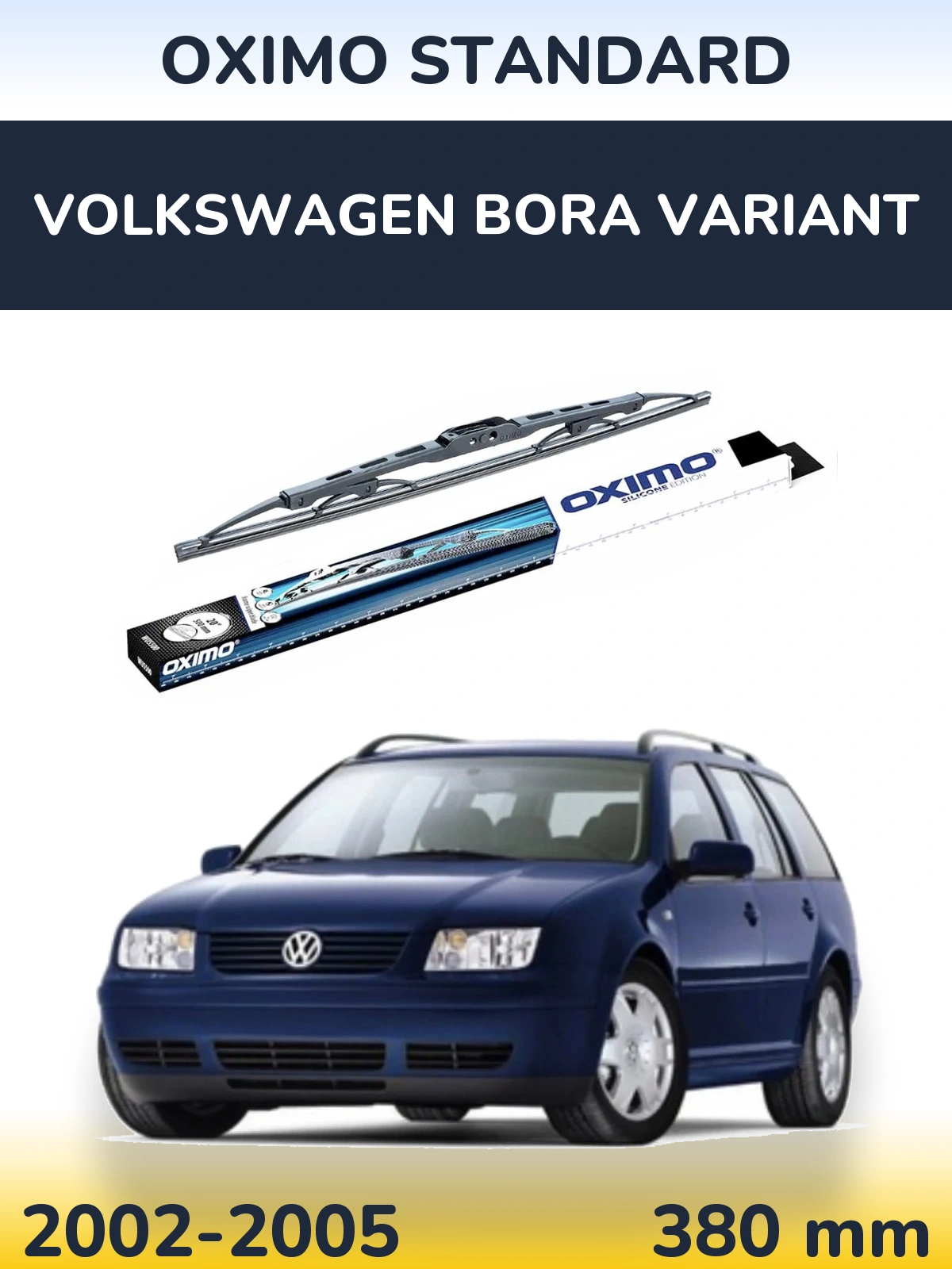 Rear wiper blade Oximo Standard 375 mm for Volkswagen Bora Variant 2002-2005