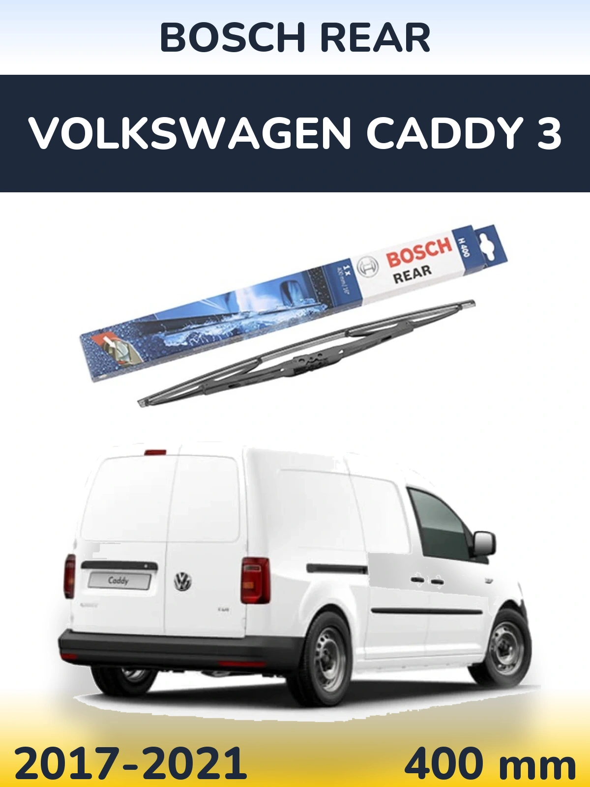 Задний дворник BOSCH Rear 400 мм для Volkswagen Caddy 3 2017-2021