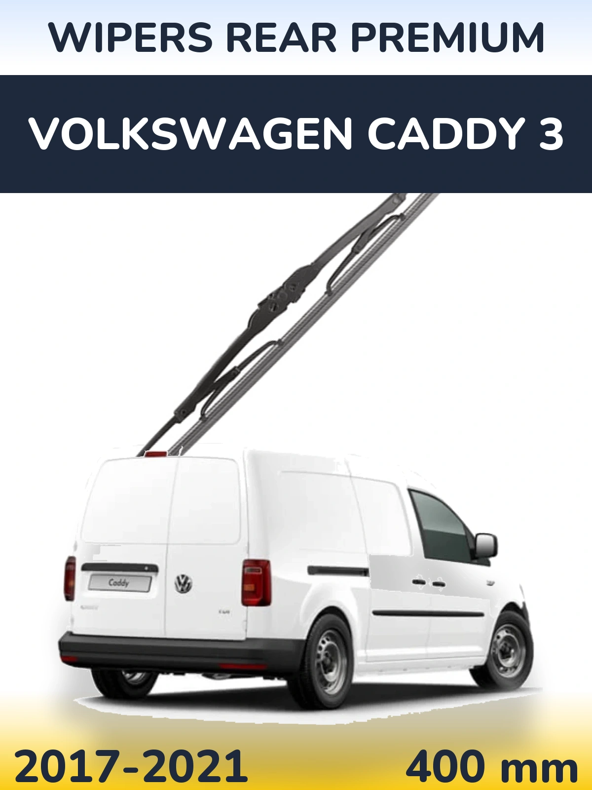Задний дворник WIPERS REAR PREMIUM 400 мм для Volkswagen Caddy 3 2017-2021