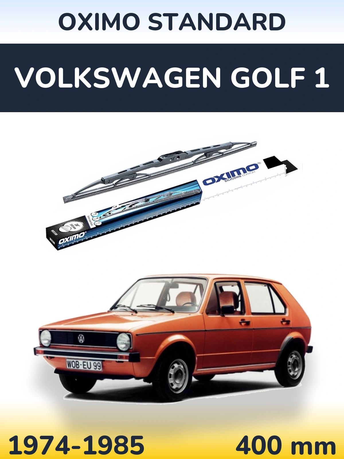 Rear wiper blade Oximo Standard 400 mm for Volkswagen Golf 1 1974-1985