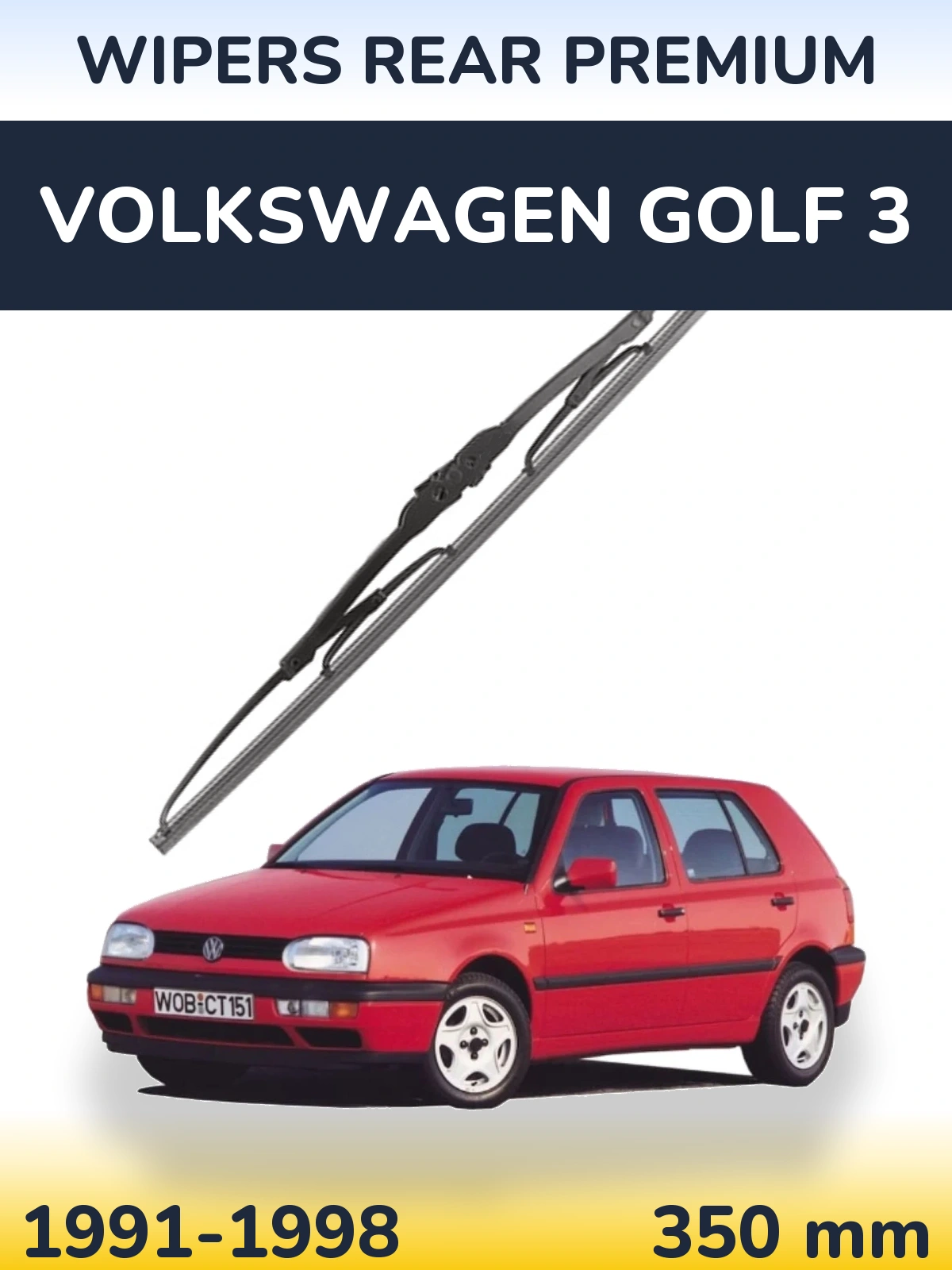 Задний дворник WIPERS REAR PREMIUM 350 мм для Volkswagen Golf 3 1991-1998
