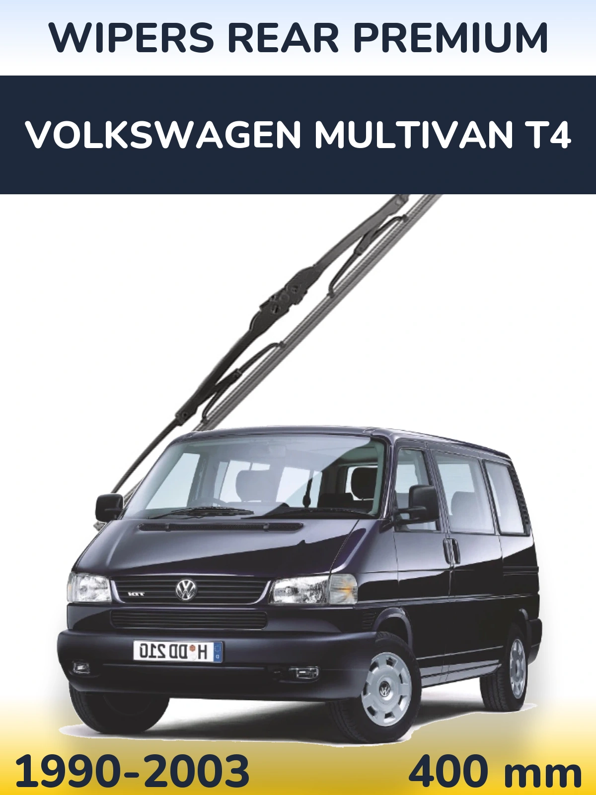 Rear wiper blade WIPERS REAR PREMIUM 400 mm for Volkswagen Multivan T4 1990-2003