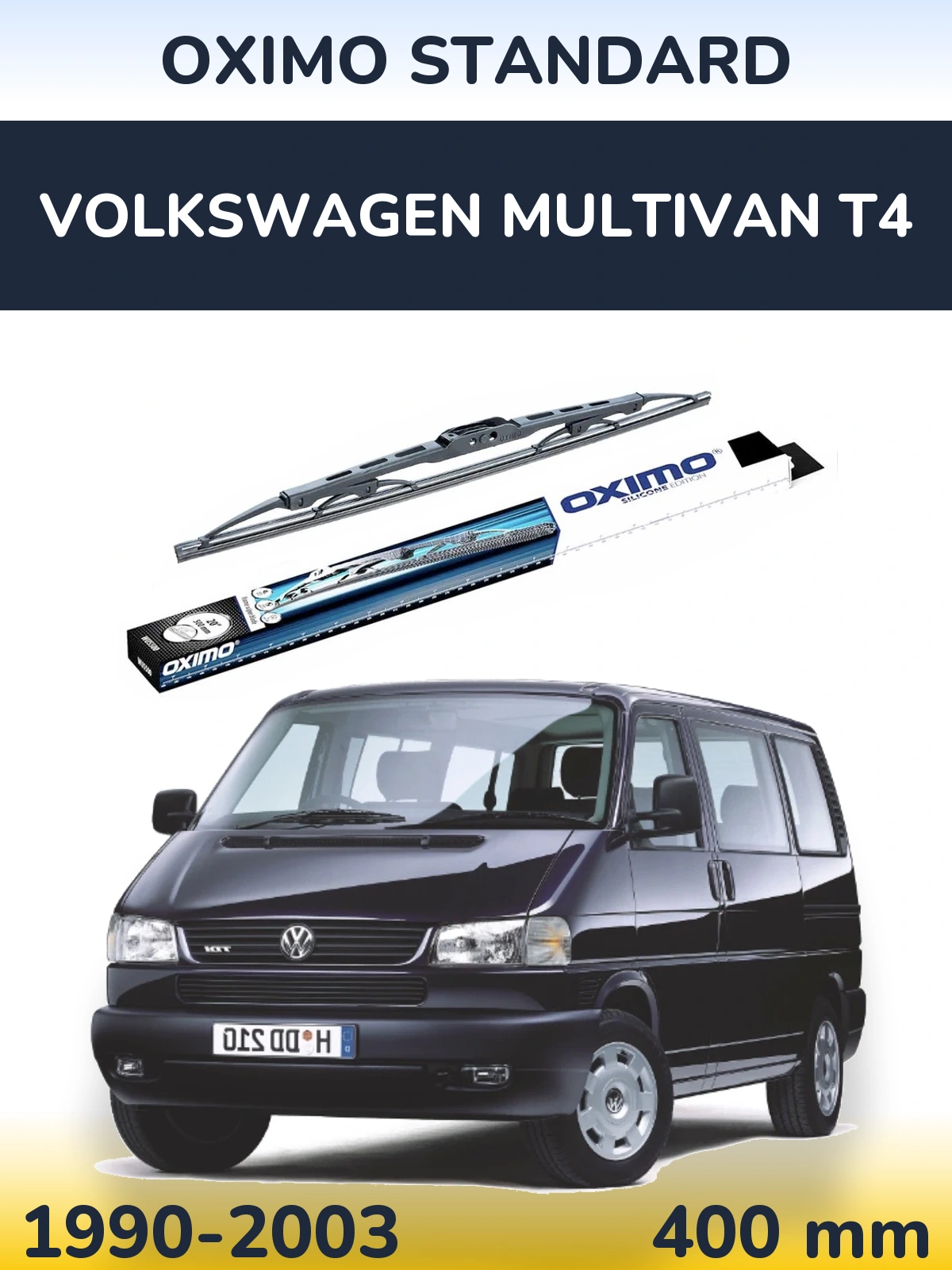Rear wiper blade Oximo Standard 400 mm for Volkswagen Multivan T4 1990-2003
