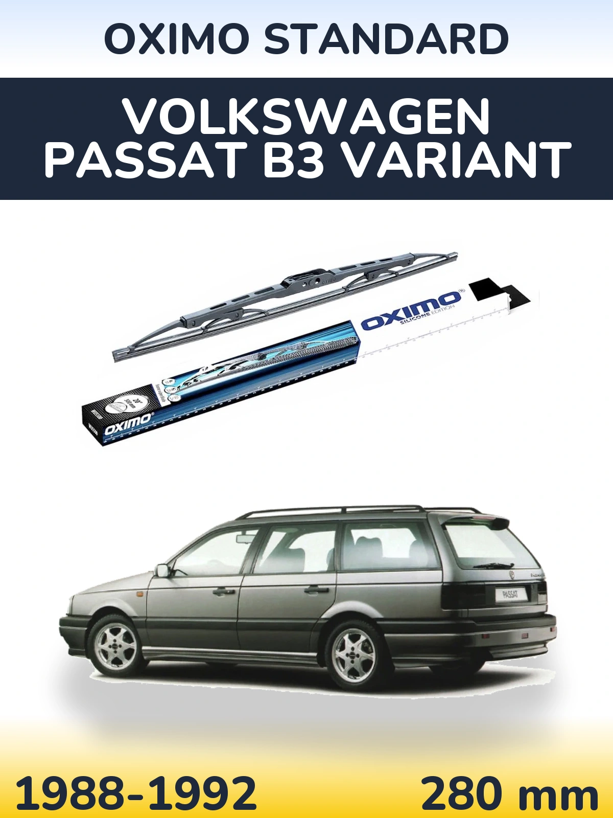 Rear wiper blade Oximo Standard 275 mm for Volkswagen Passat B3 Variant 1988-1992