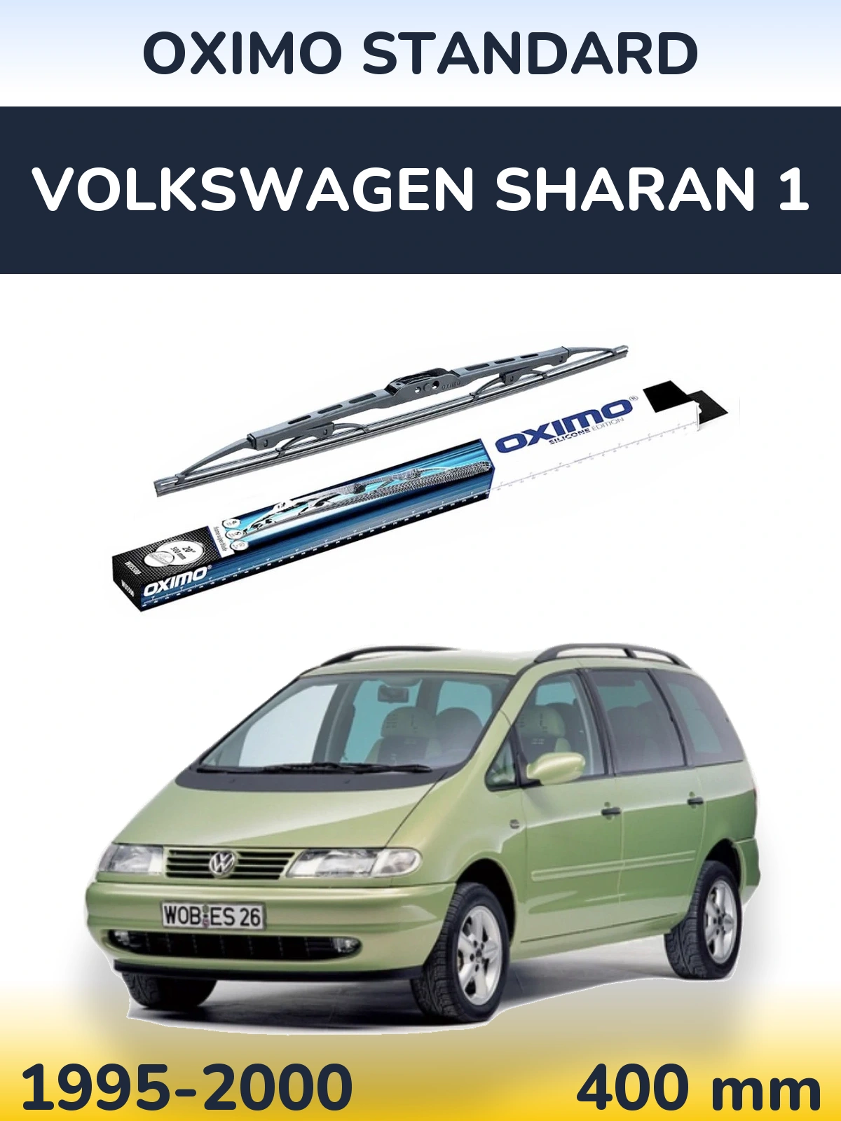 Rear wiper blade Oximo Standard 400 mm for Volkswagen Sharan 1 1995-2000