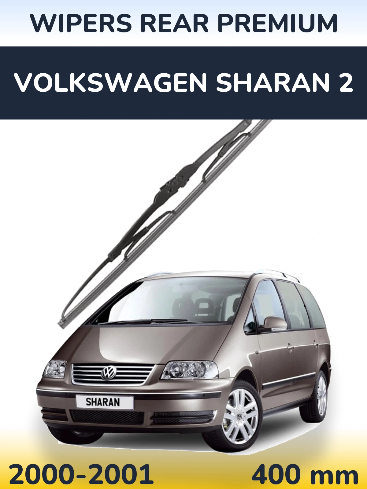 Rear wiper blade WIPERS REAR PREMIUM 400 mm for Volkswagen Sharan 2 2000-2001