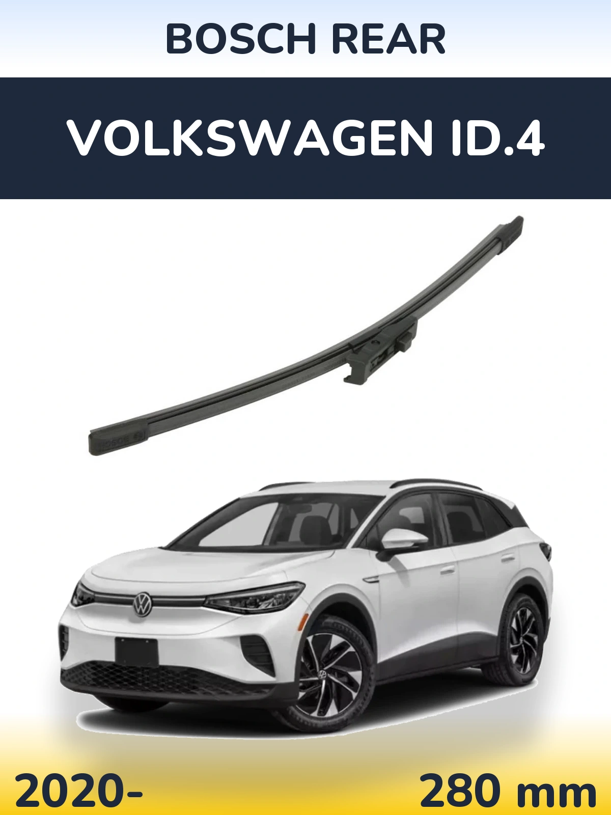 Rear wiper blade BOSCH Rear 280 mm for Volkswagen ID.4 2020-2026