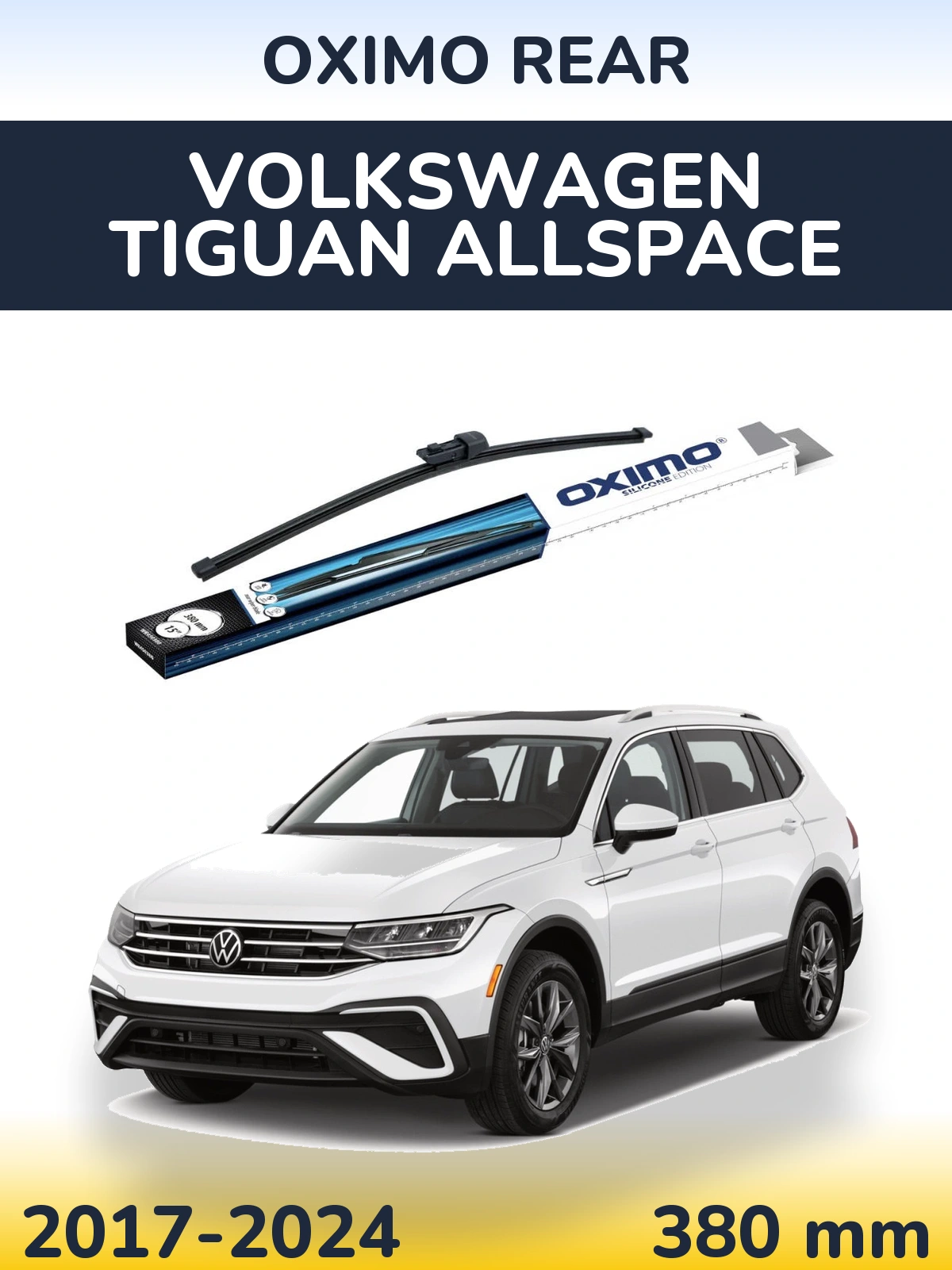 Rear wiper blade Oximo Rear 380 mm for Volkswagen Tiguan Allspace 2017-2024