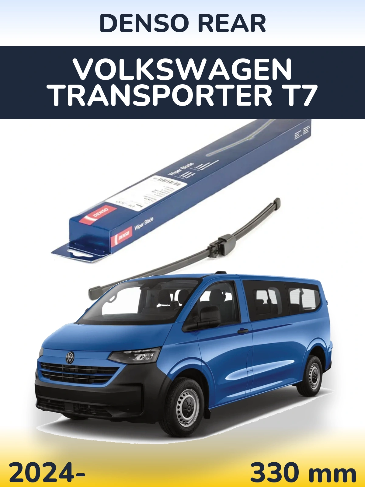 Rear wiper blade Denso Rear 335 mm for Volkswagen Transporter T7 2024-2026