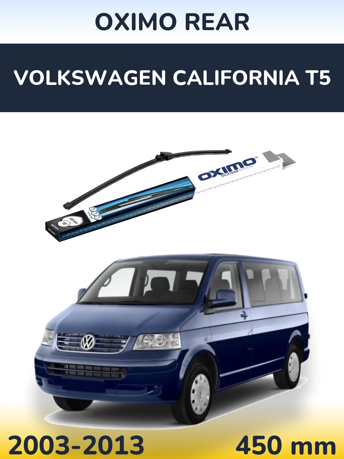 Rear wiper blade Oximo Rear 450 mm for Volkswagen California T5 2003-2013