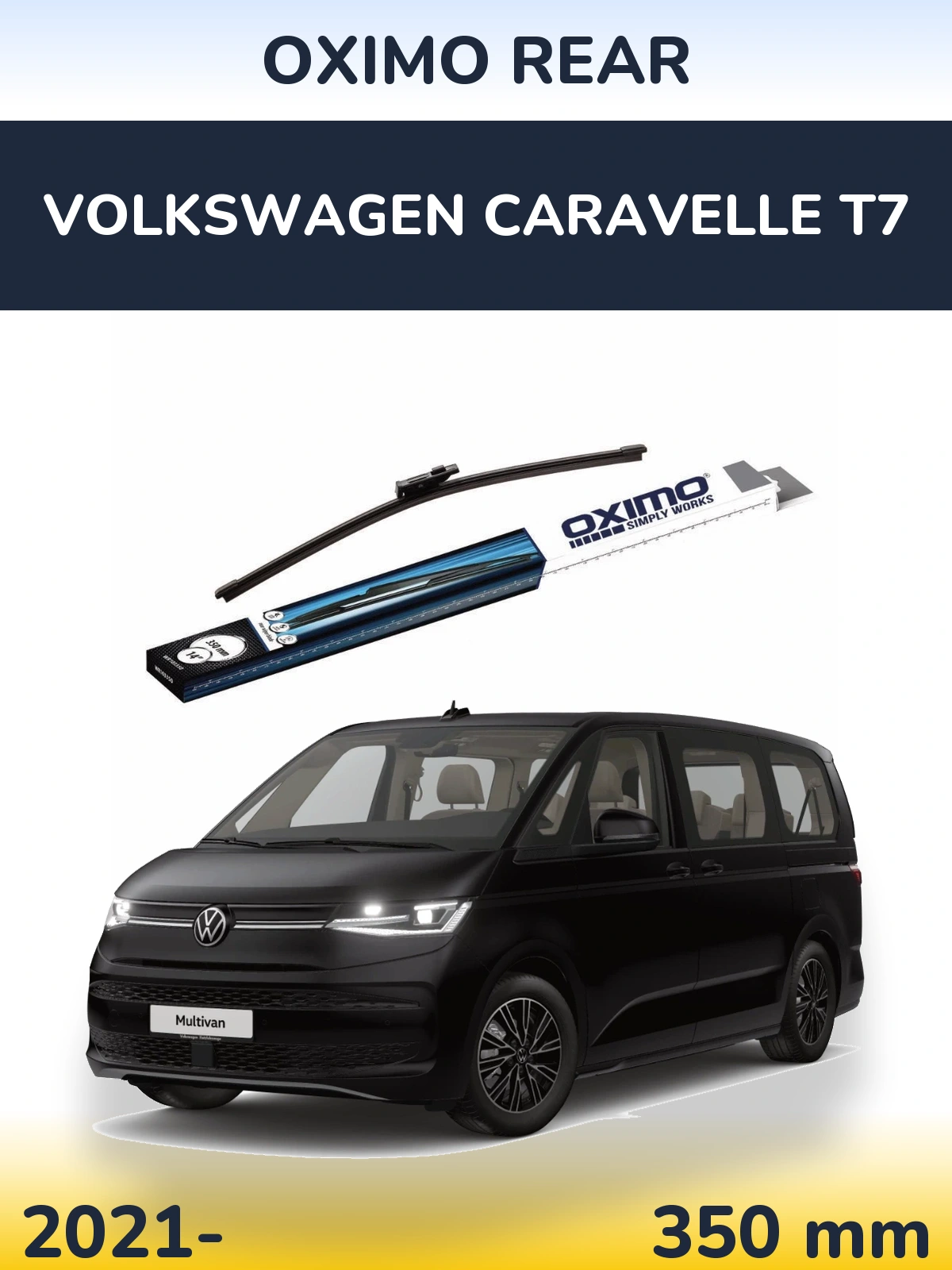 Задний дворник Oximo Rear 350 мм для Volkswagen Caravelle T7 2021-2026
