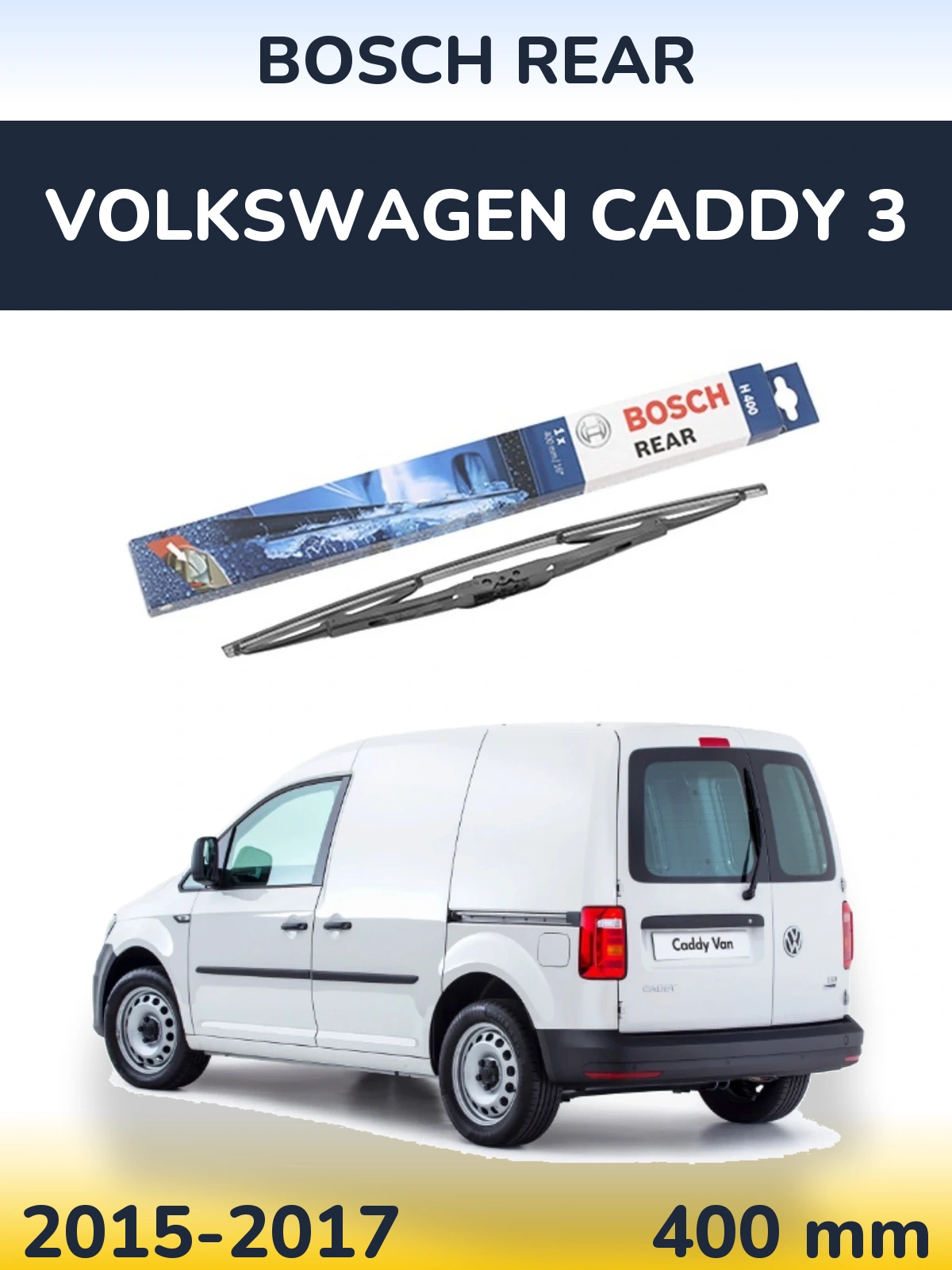 Задний дворник BOSCH Rear 400 мм для Volkswagen Caddy 3 2015-2017