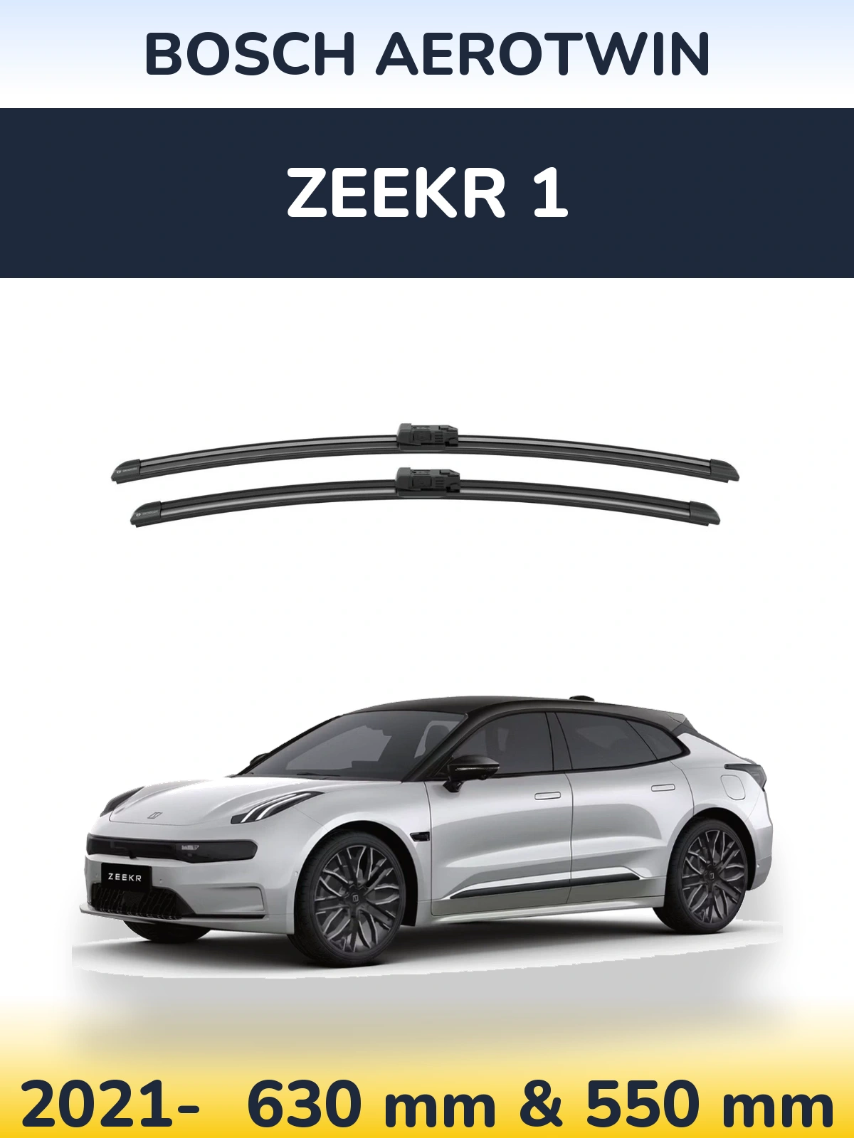 Комплект передніх щіток BOSCH AeroTwin 625 & 550 мм для Zeekr 1 2021-2026