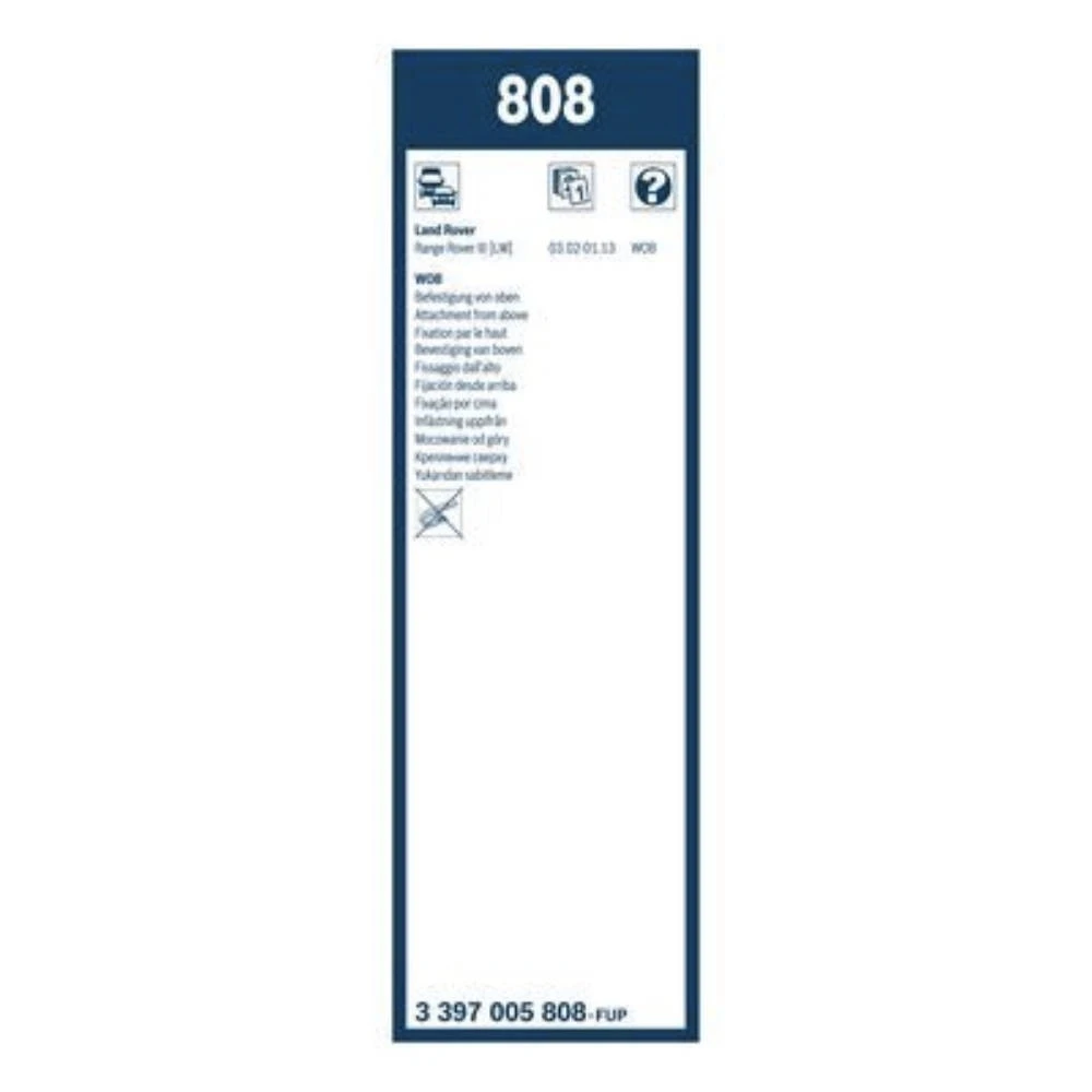 Front wiper blade set BOSCH Twin 650 & 650 mm for Land Rover Range Rover 3 2002-2013
