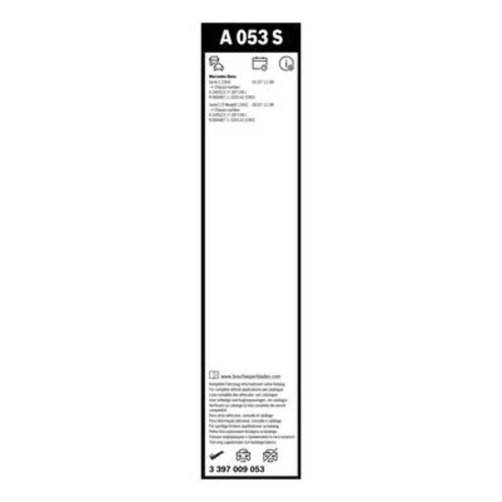 Front wiper blade set BOSCH AeroTwin 600 & 600 mm for Mercedes C Class T-Modell 2007-2008