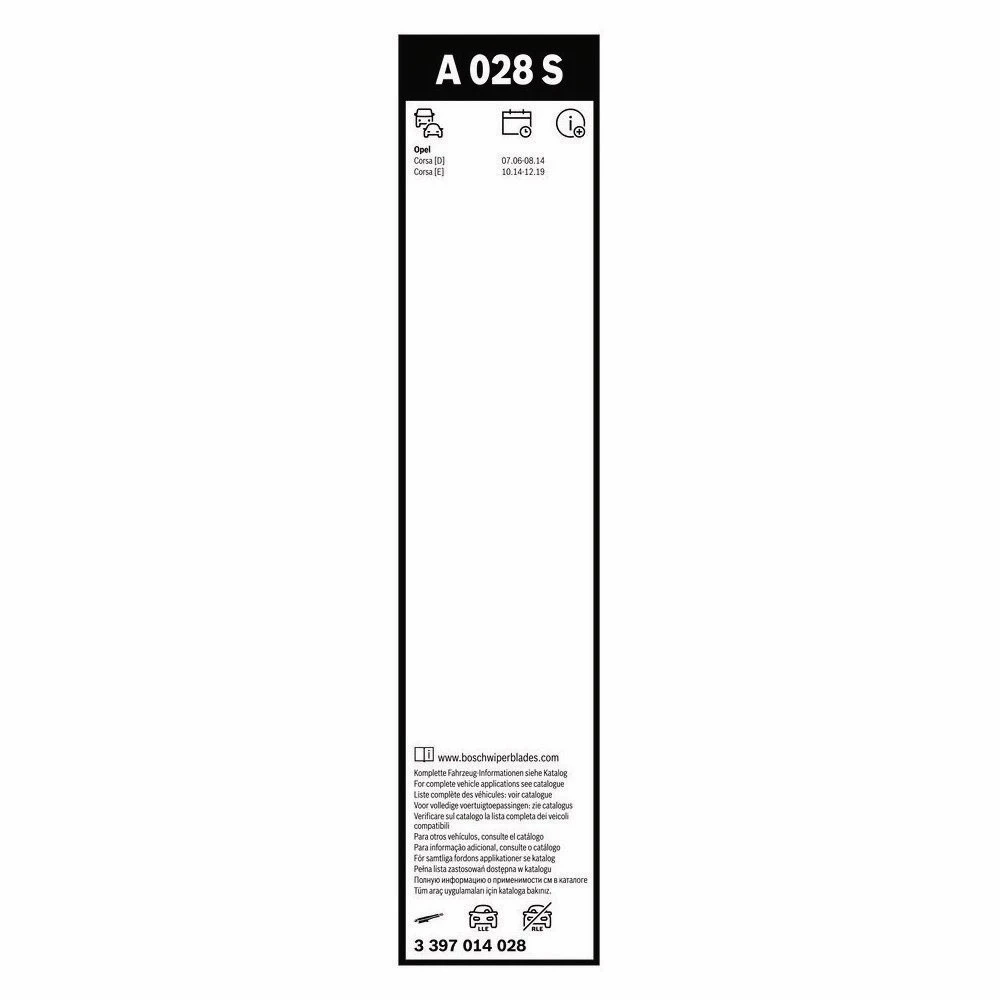 Front wiper blade set BOSCH AeroTwin 650 & 400 mm for Lincoln MKC 2018-2019
