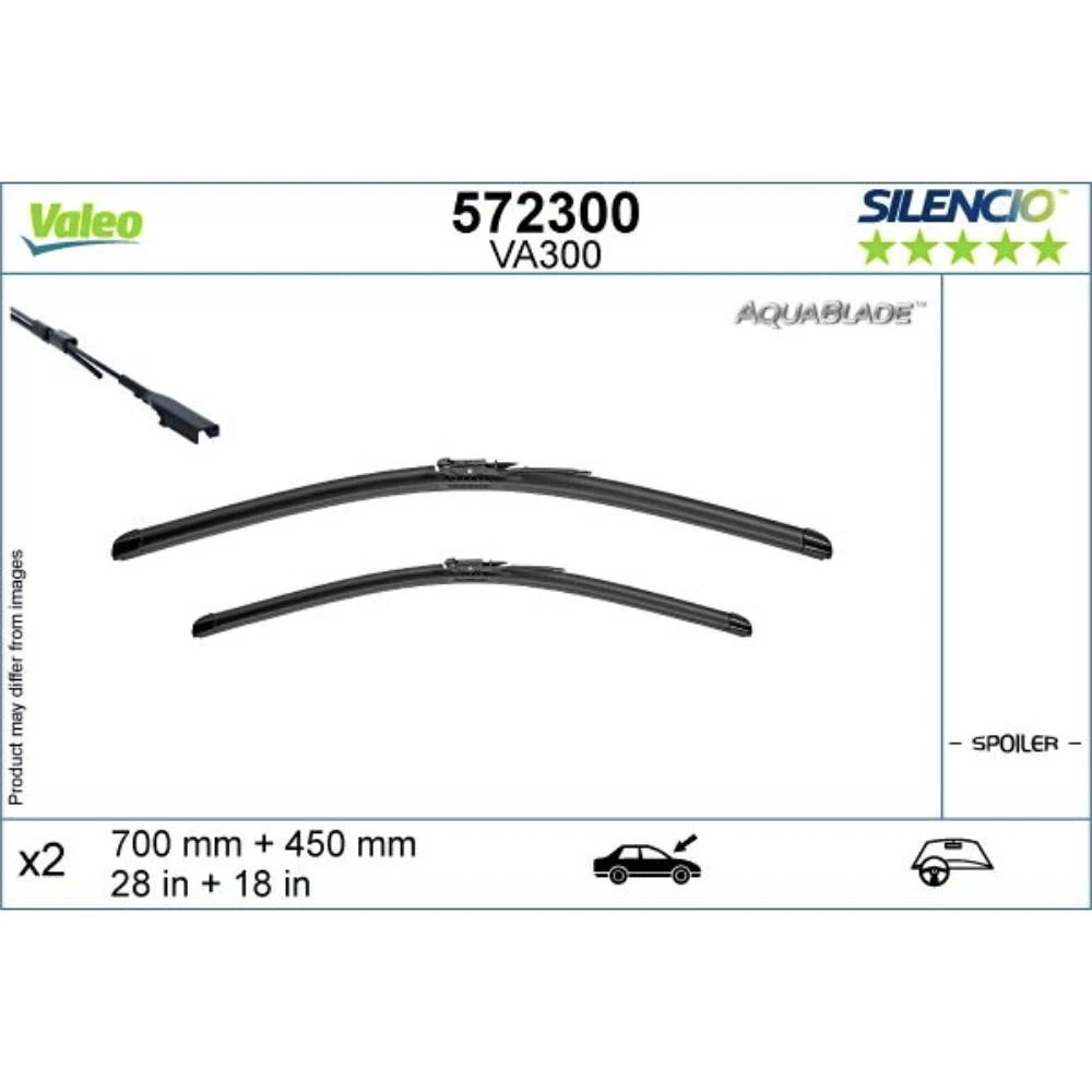 Stikla tīrītāji Valeo Aqua Blade automašīnai Tesla Model X