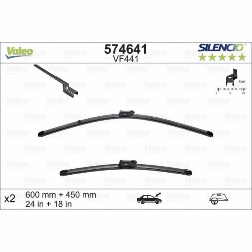Stikla tīrītāji Valeo Silencio Flat automašīnai DongFeng | DFSK Fengon