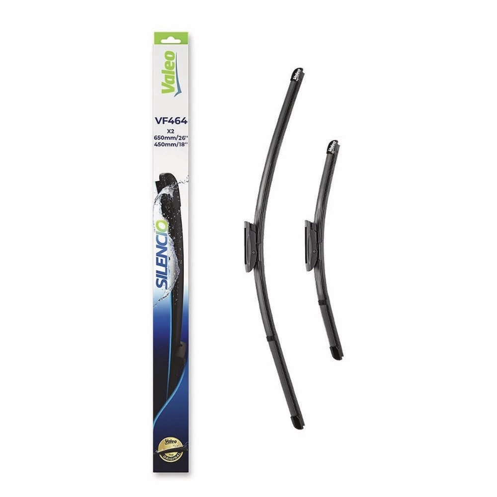 Front wiper blade set Valeo Silencio Flat 650 & 450 mm for Peugeot Traveller 2016-2026