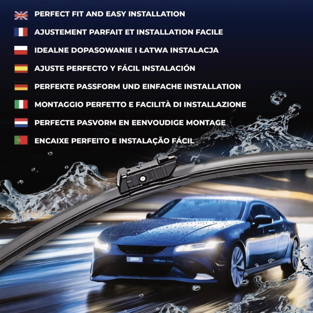 Front wiper blade set Valeo Silencio Flat 550 & 550 mm for Mercedes CLE Class 2023-2026