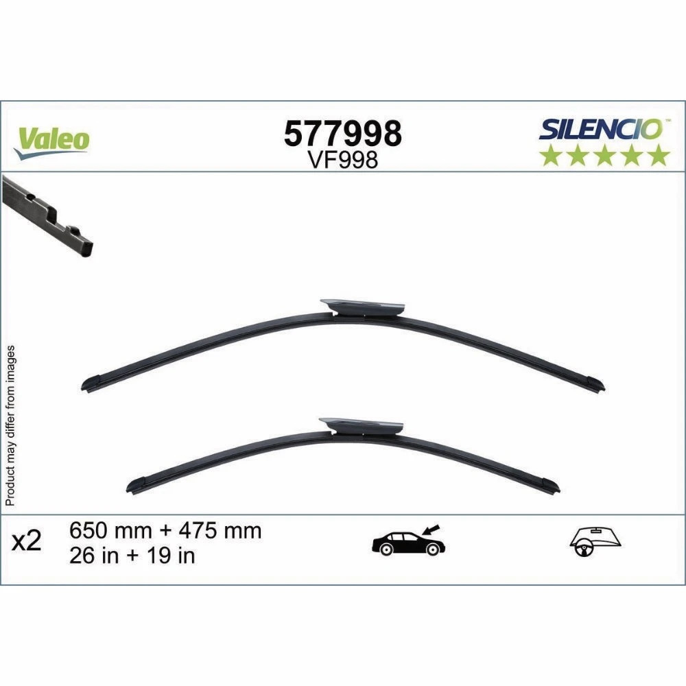 Stikla tīrītāji Valeo Silencio Flat automašīnai Cupra Terramar