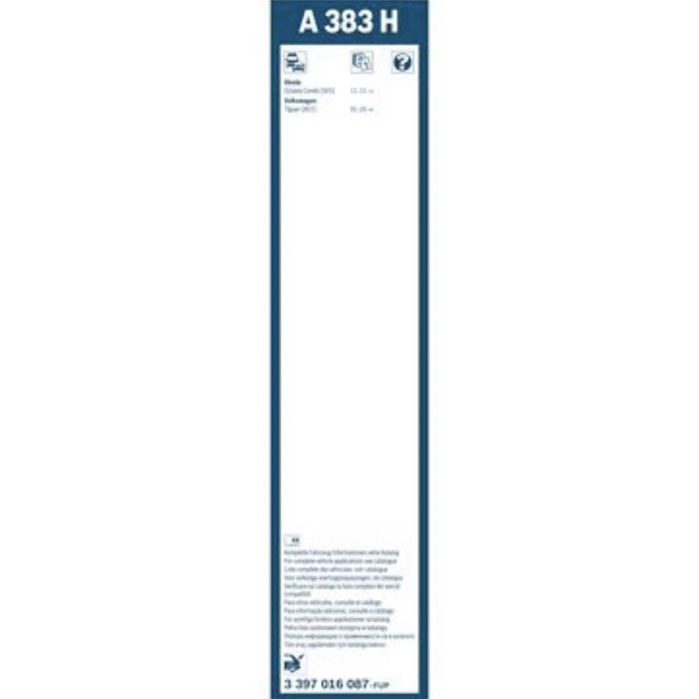 Rear wiper blade BOSCH Rear 380 mm for SEAT Tarraco 2018-2022