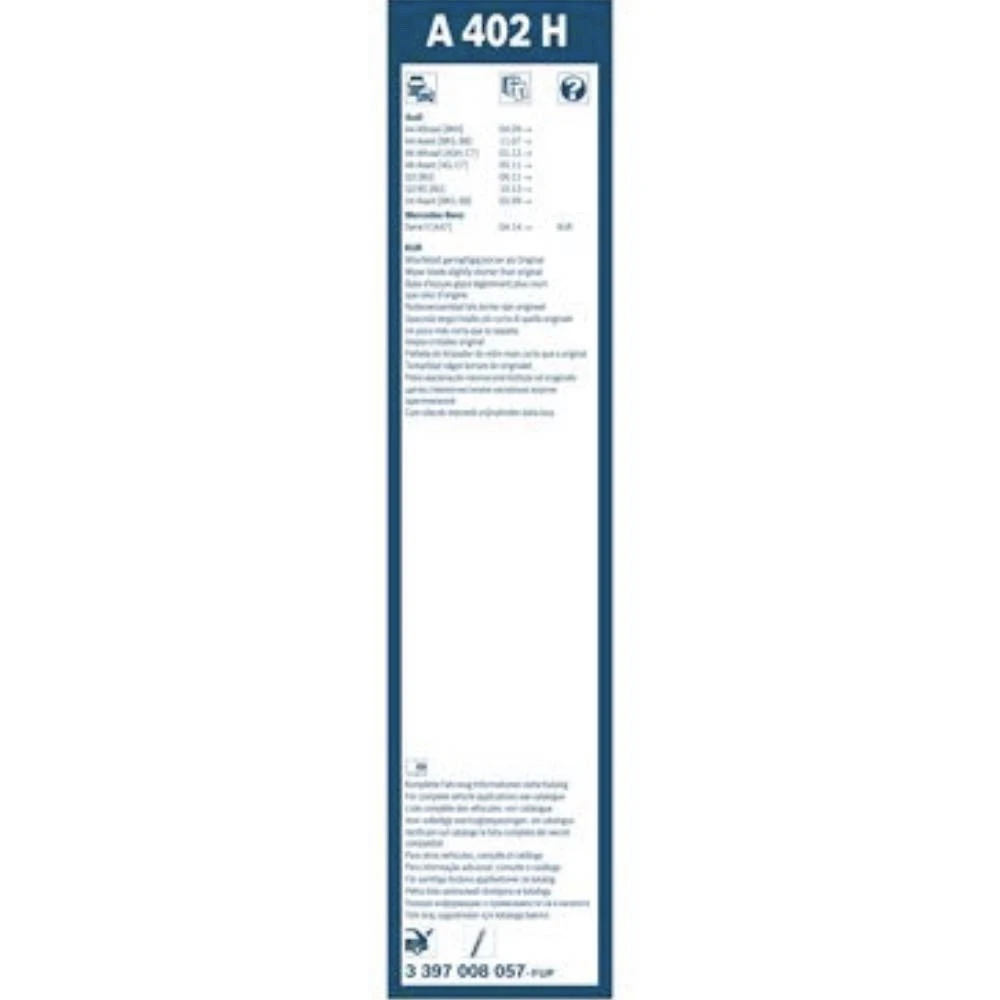 Rear wiper blade BOSCH Rear 400 mm for Audi A4 Avant 2008-2015