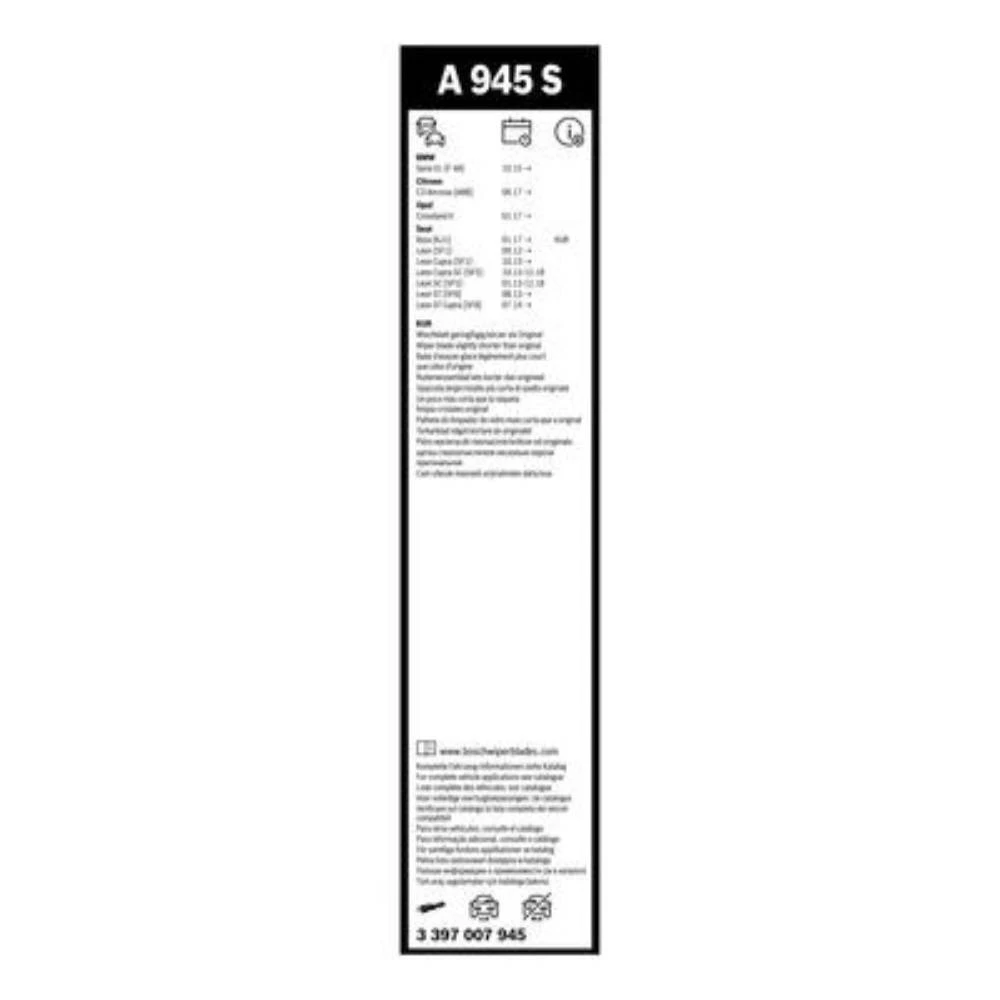 Front wiper blade set BOSCH AeroTwin 600 & 600 mm for Bentley Arnage Drophead 2005-2009