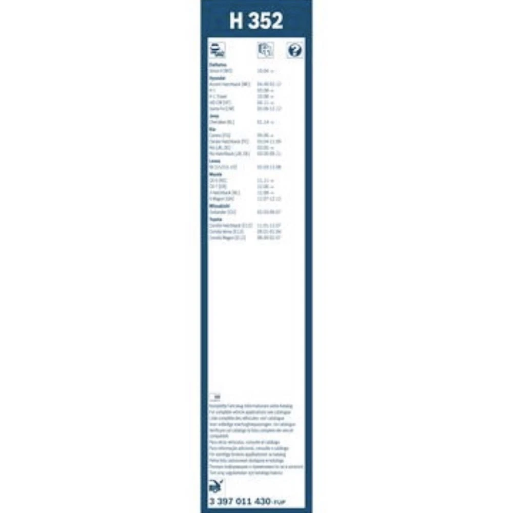 Rear wiper blade BOSCH Rear 350 mm for Toyota Corolla 2001-2007