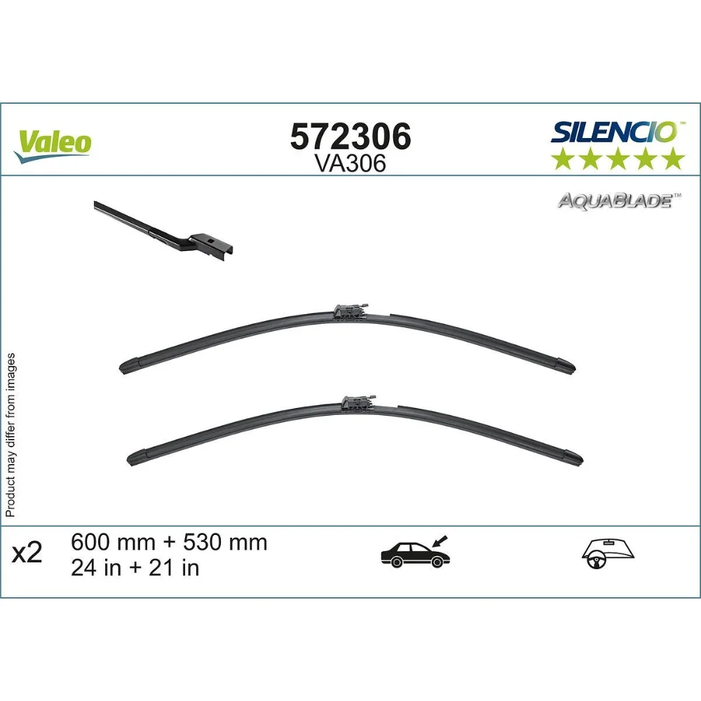 Stikla tīrītāji Valeo Aqua Blade automašīnai Mercedes E Class