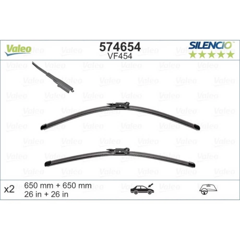 Stikla tīrītāji Valeo Silencio Flat automašīnai SEAT Leon