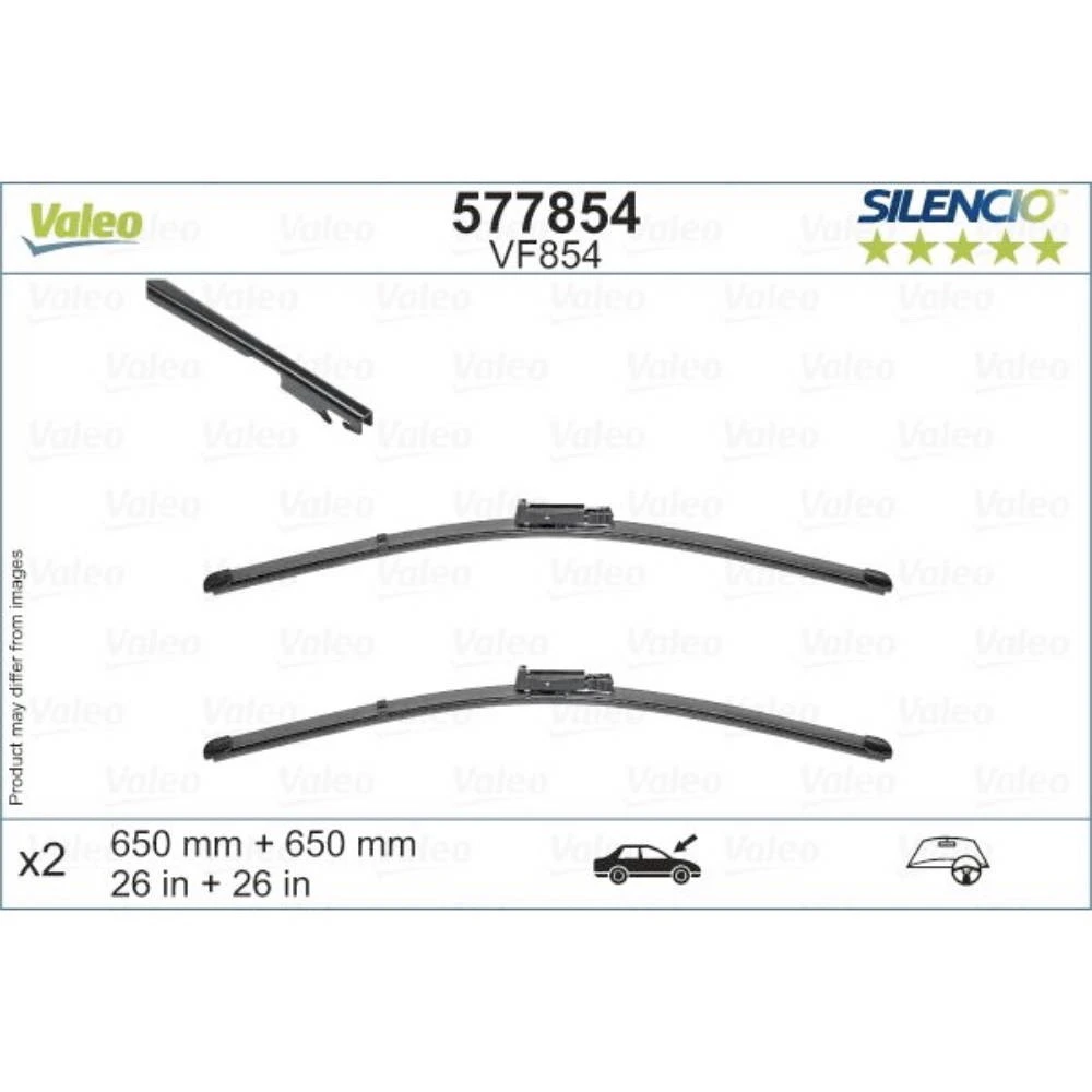 Stikla tīrītāji Valeo Silencio Flat automašīnai SEAT Toledo